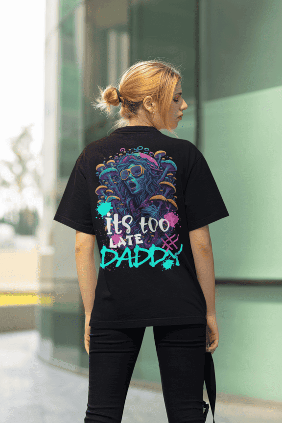 Acid Wear trippy print t-shirt – back design