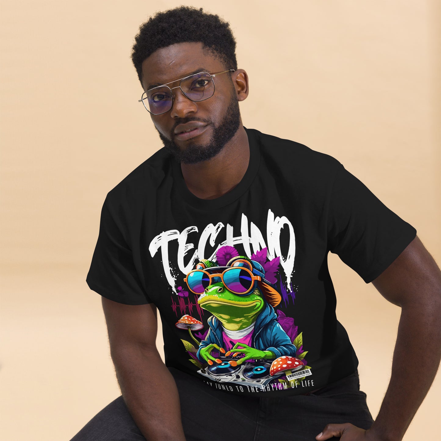 Bright and colorful EDM Clothing tee for music festivals