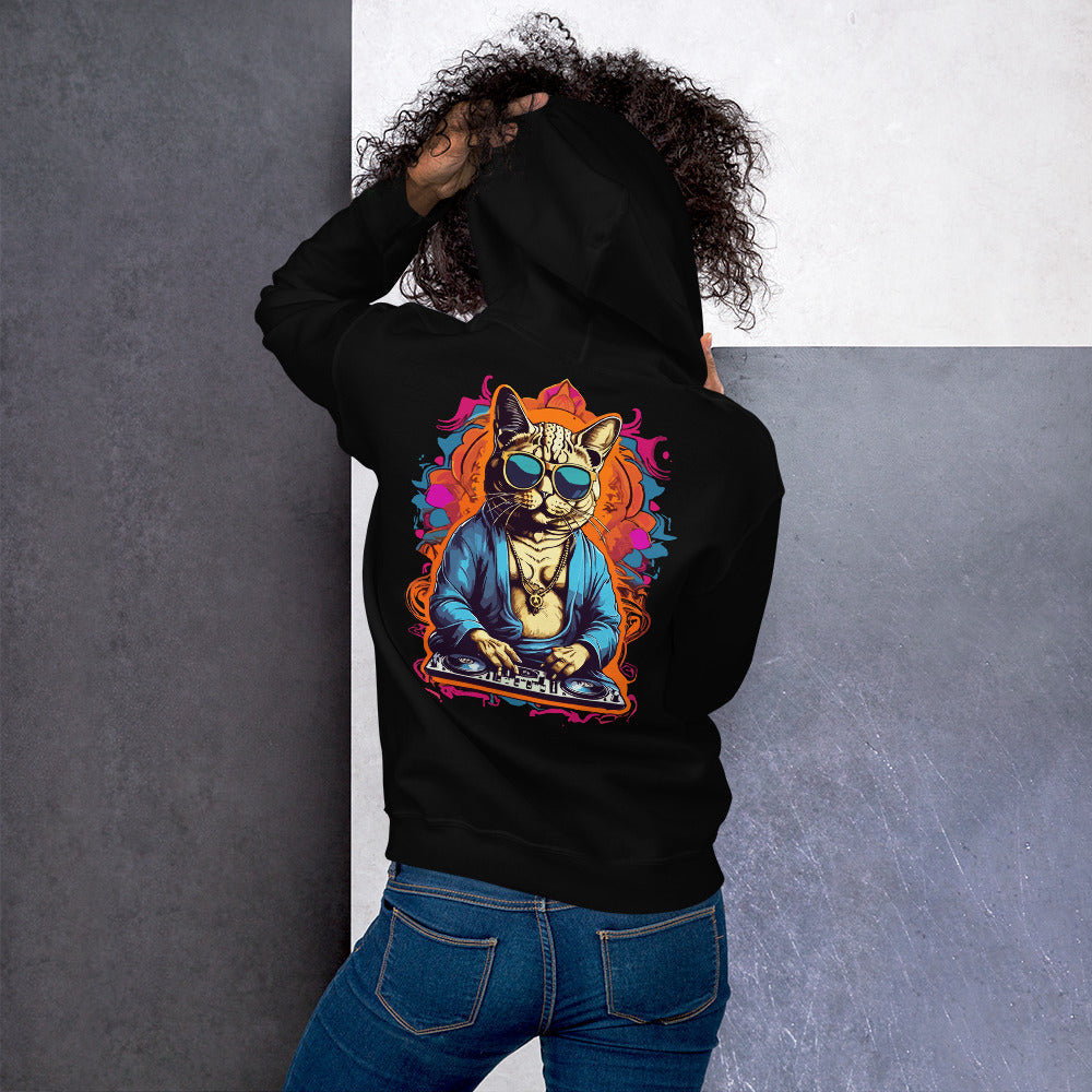 Buddha Cat Hoodie from catsondrugs.com