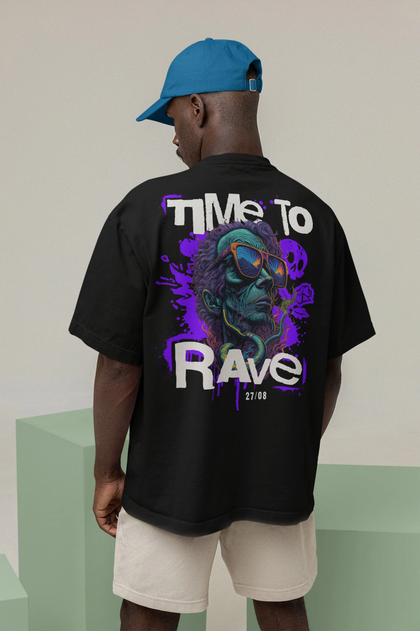 Camiseta Hard Techno con grΓ‘fico de estilo underground