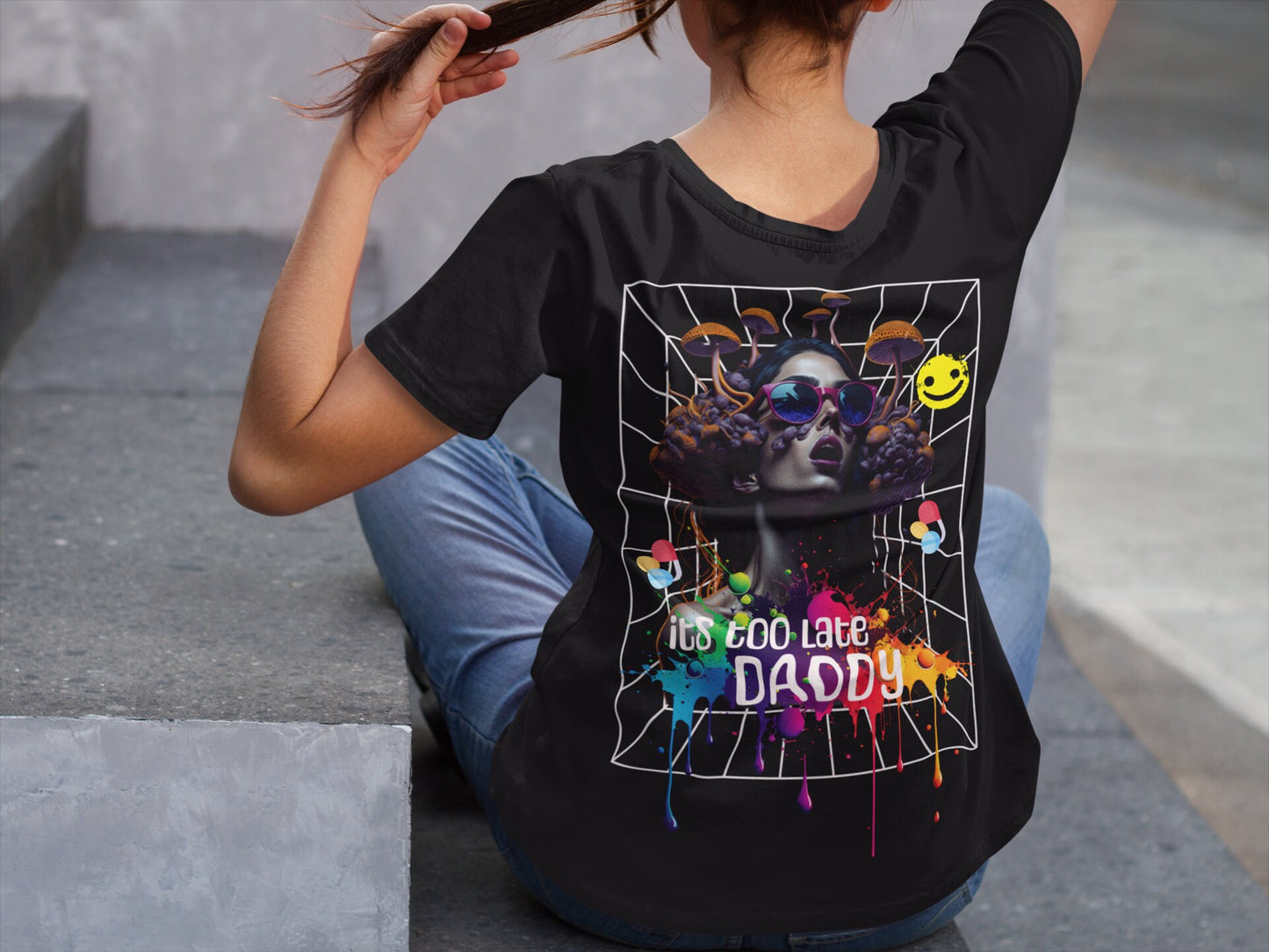 Camiseta Techno Mujer de algodΓ³n con estampado en blanco