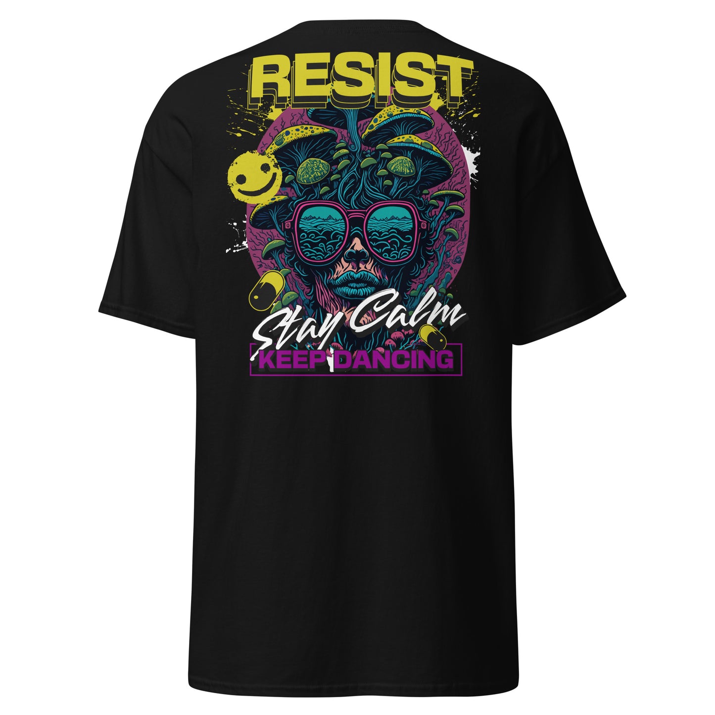 Camiseta Techno con mensaje ‘Stay Calm & Keep Dancing