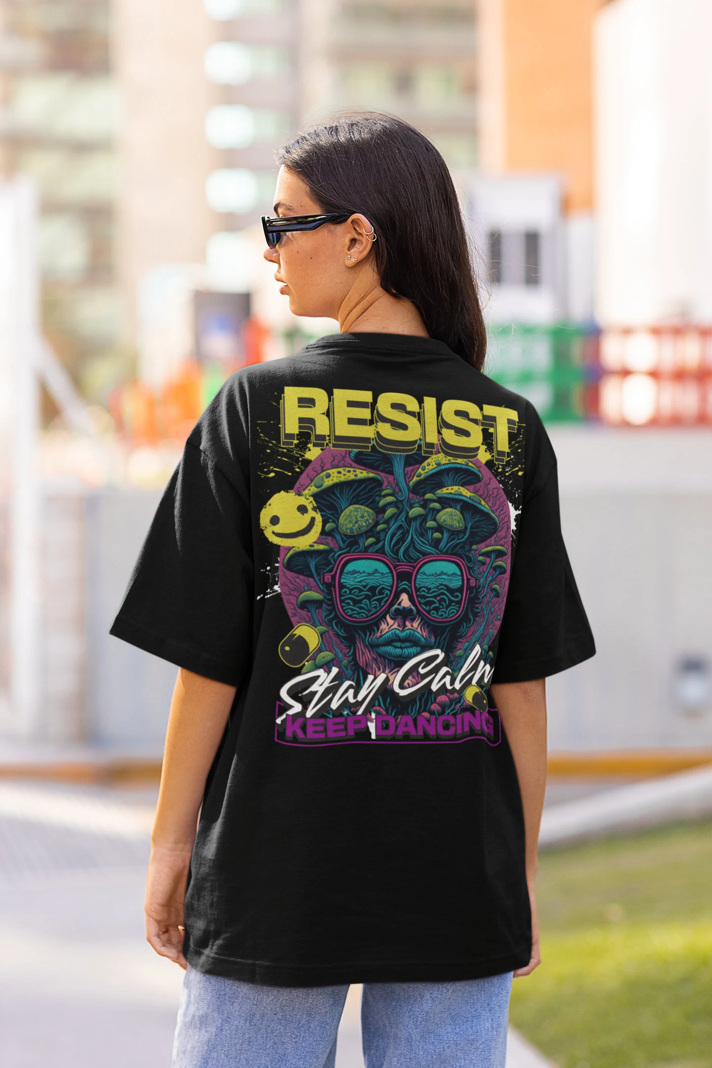Camiseta Techno de manga corta para festivales