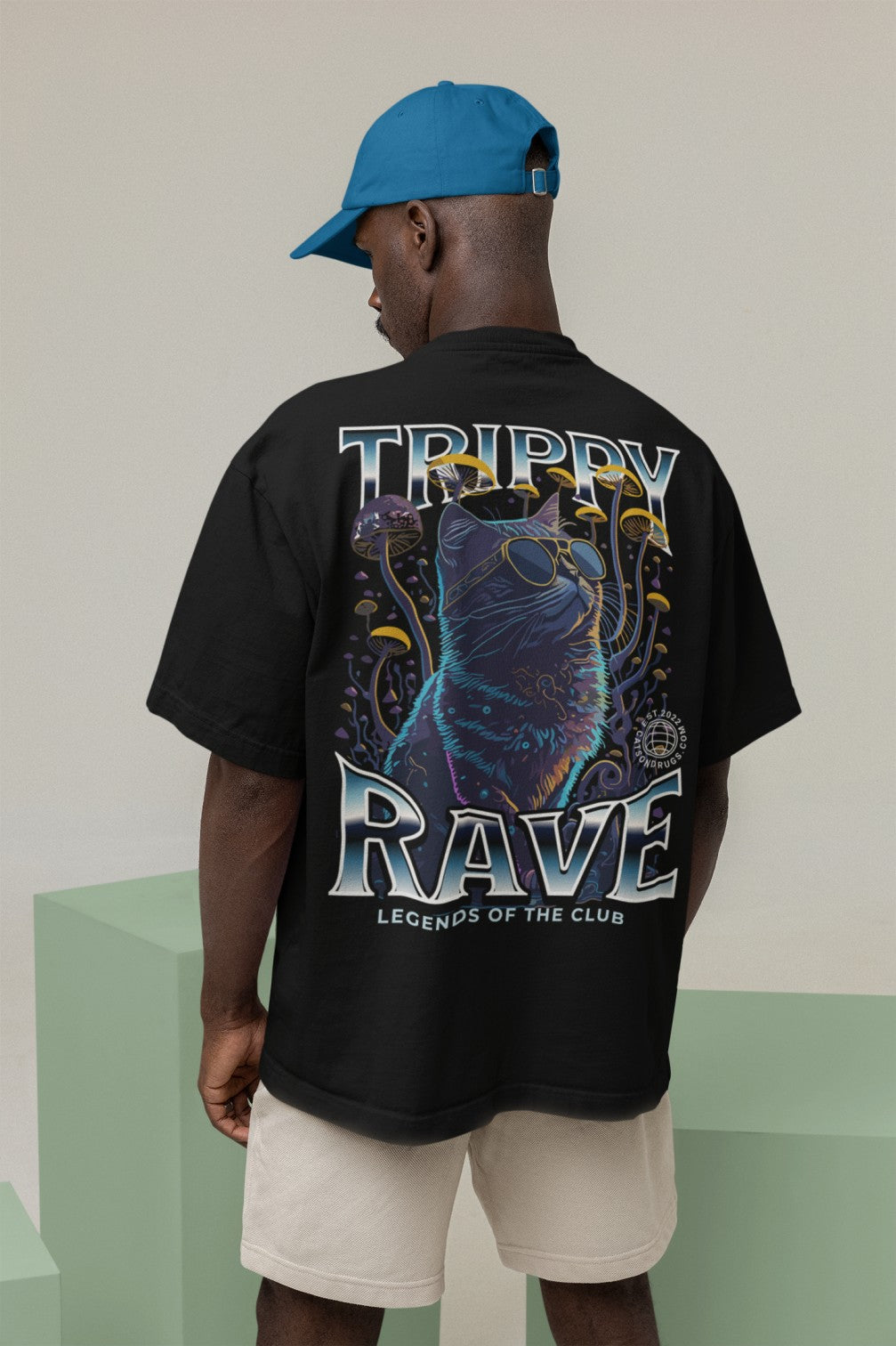 EDM Festival Shirt Katze – Techno Klamotten