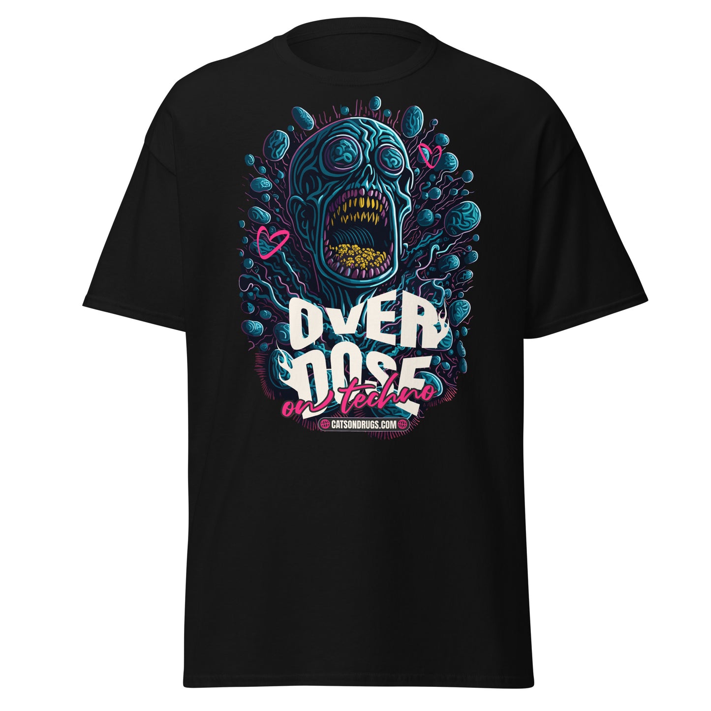 Festival tee with psychedelic graphic design