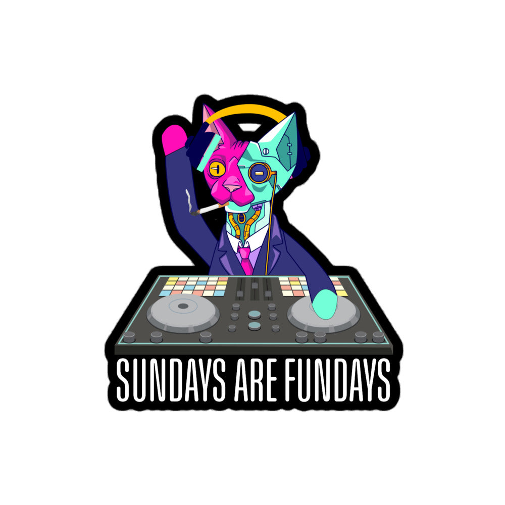 Pegatina Techno DJs de catsondrugs.com