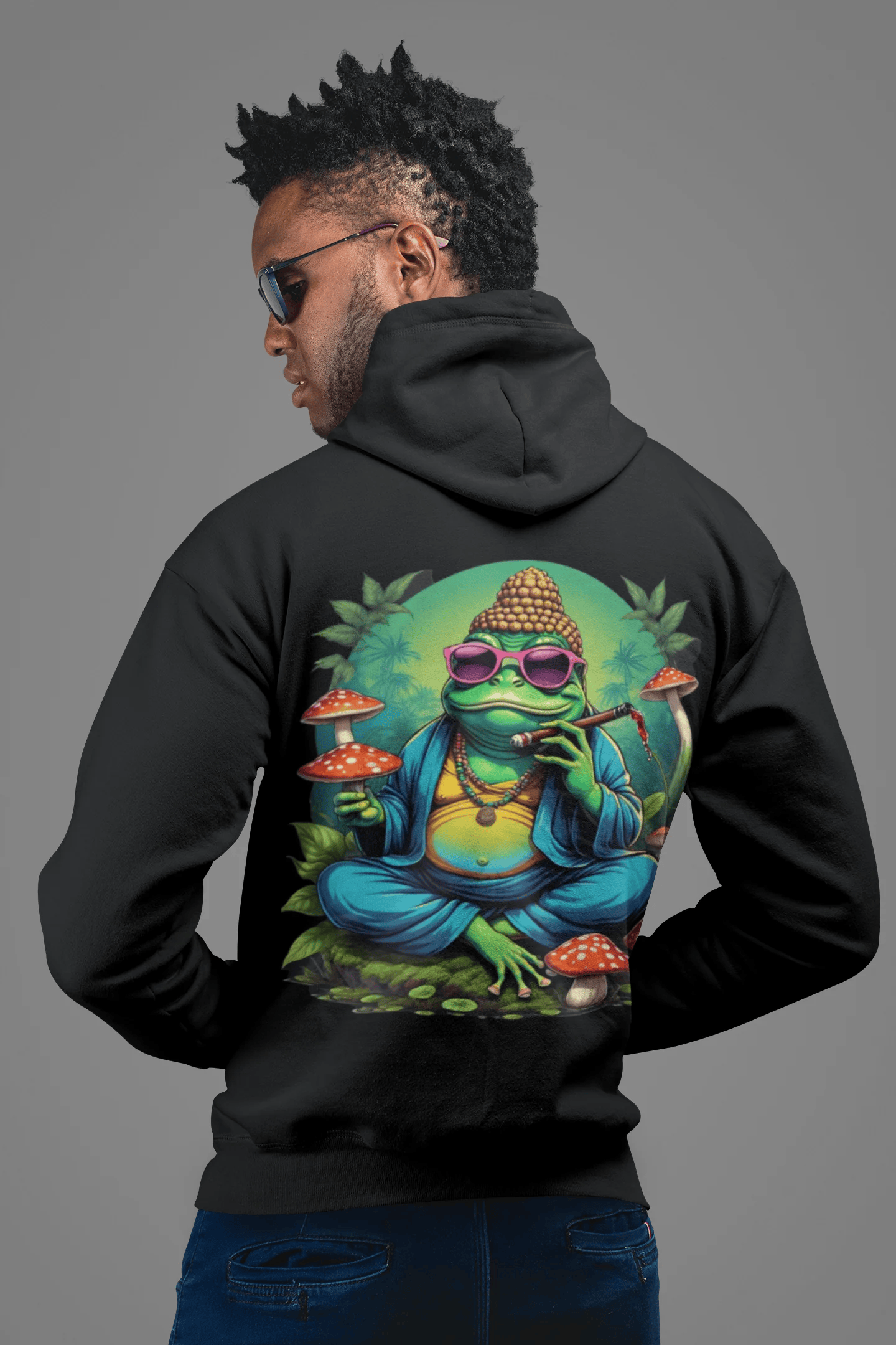 Psychedelic Hoodie | Psychedelic Buddha Frog