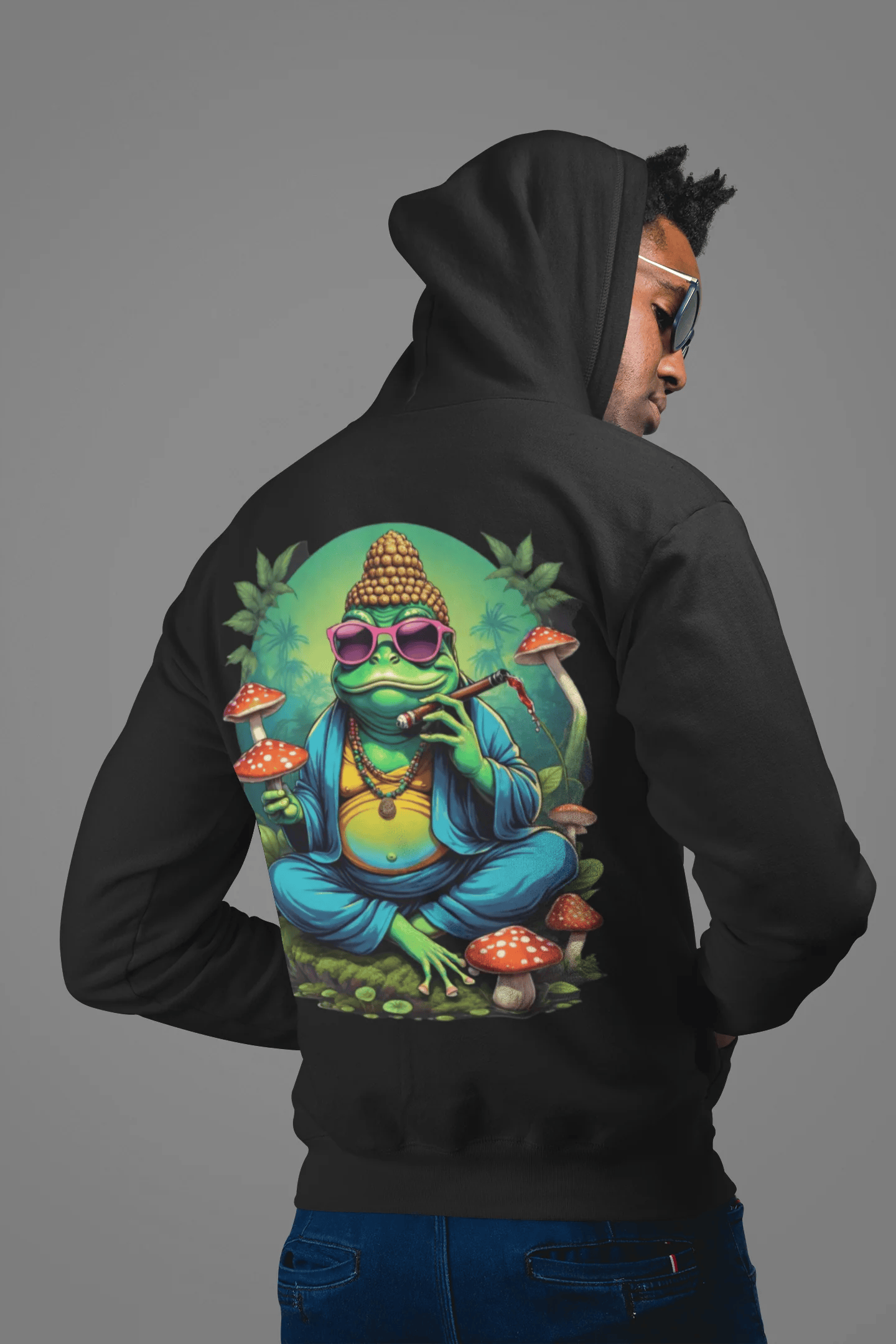 Psychedelic Hoodie | Psychedelic Buddha Frog