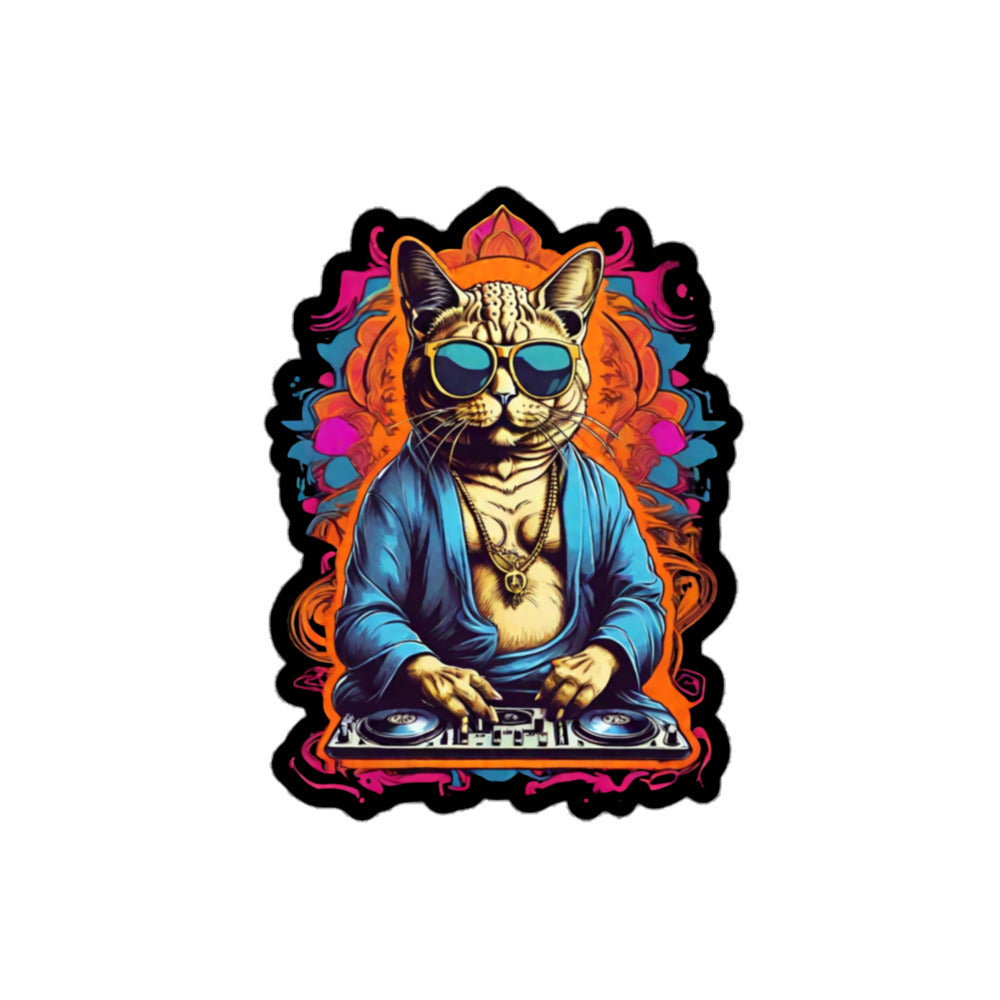 Psychedelic Buddha Stickers from Catsondrugs.com