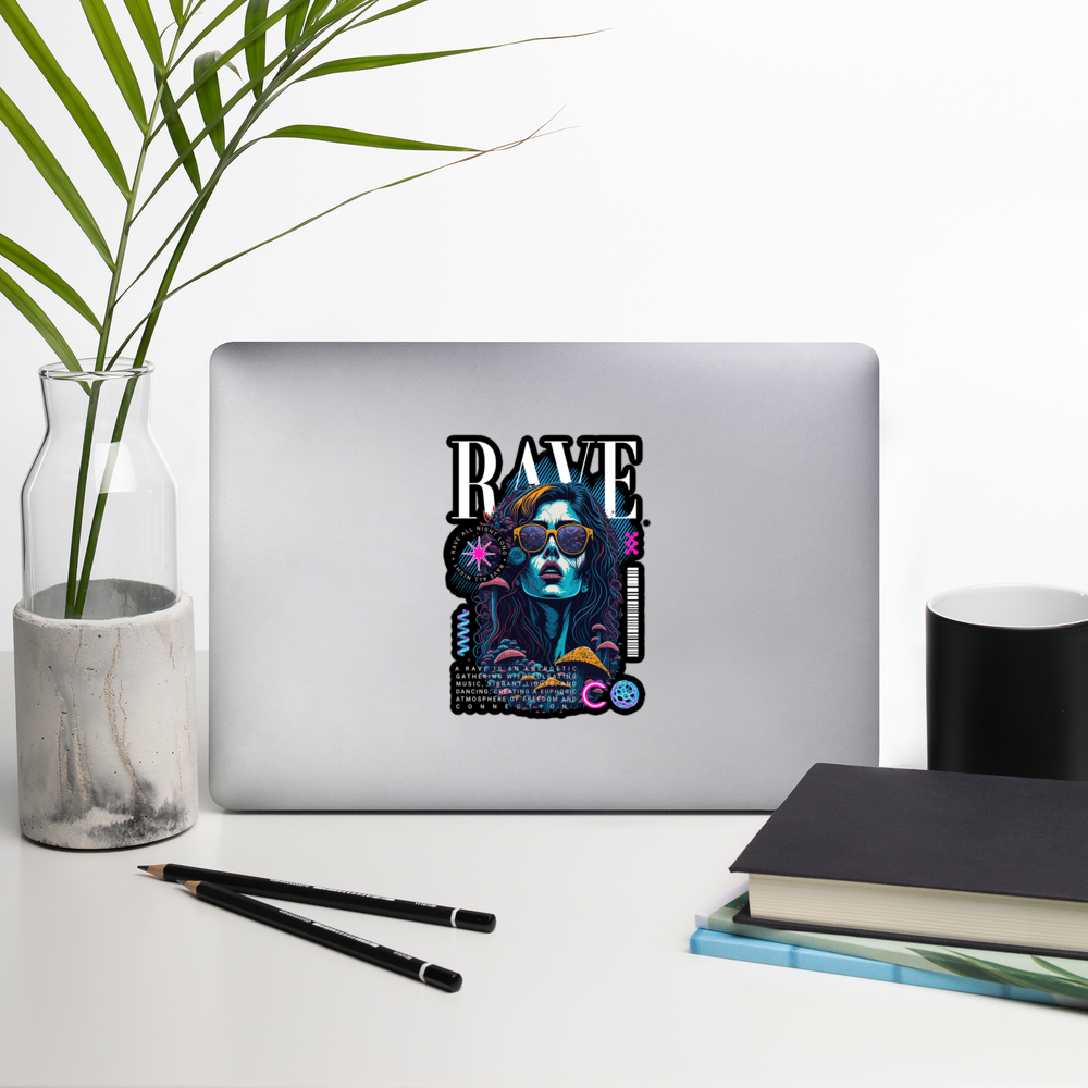 Psychedelic Girl Sticker from catsondrugs.com