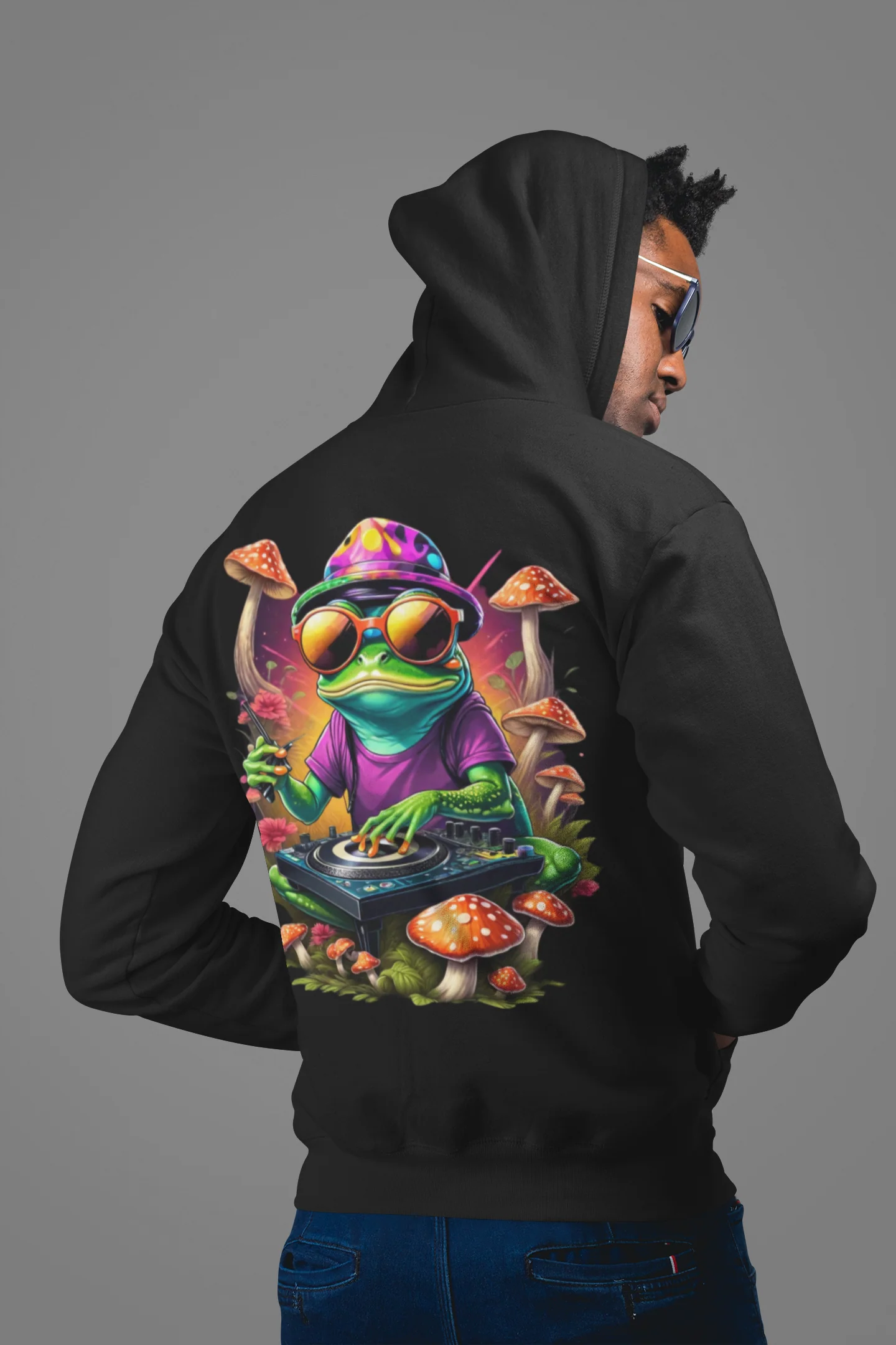 EDM Hoodie | Psychedelic Techno Frog