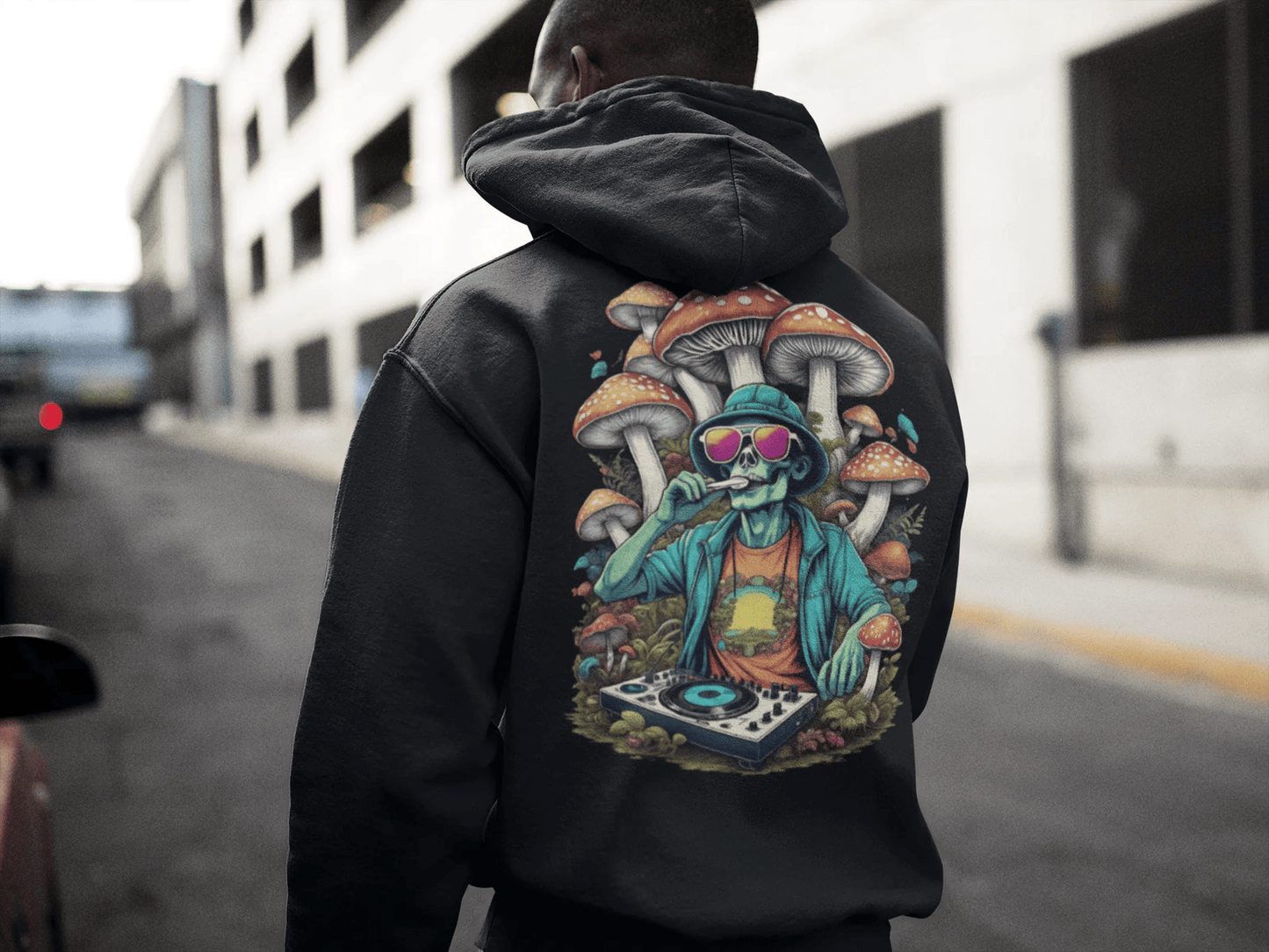 Rave Hoodie | Trippy Mushroom DJ