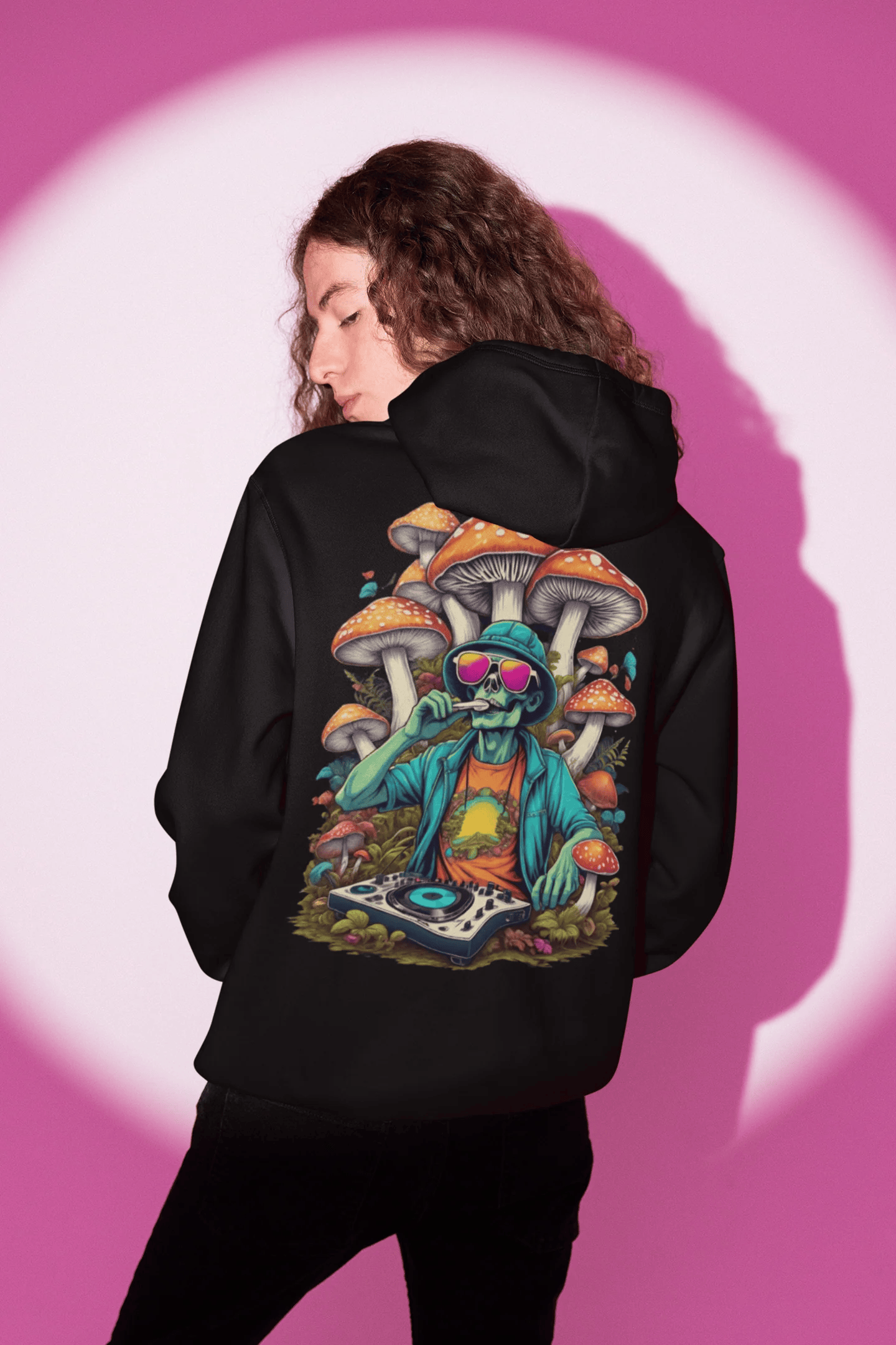 Rave Hoodie | Trippy Mushroom DJ