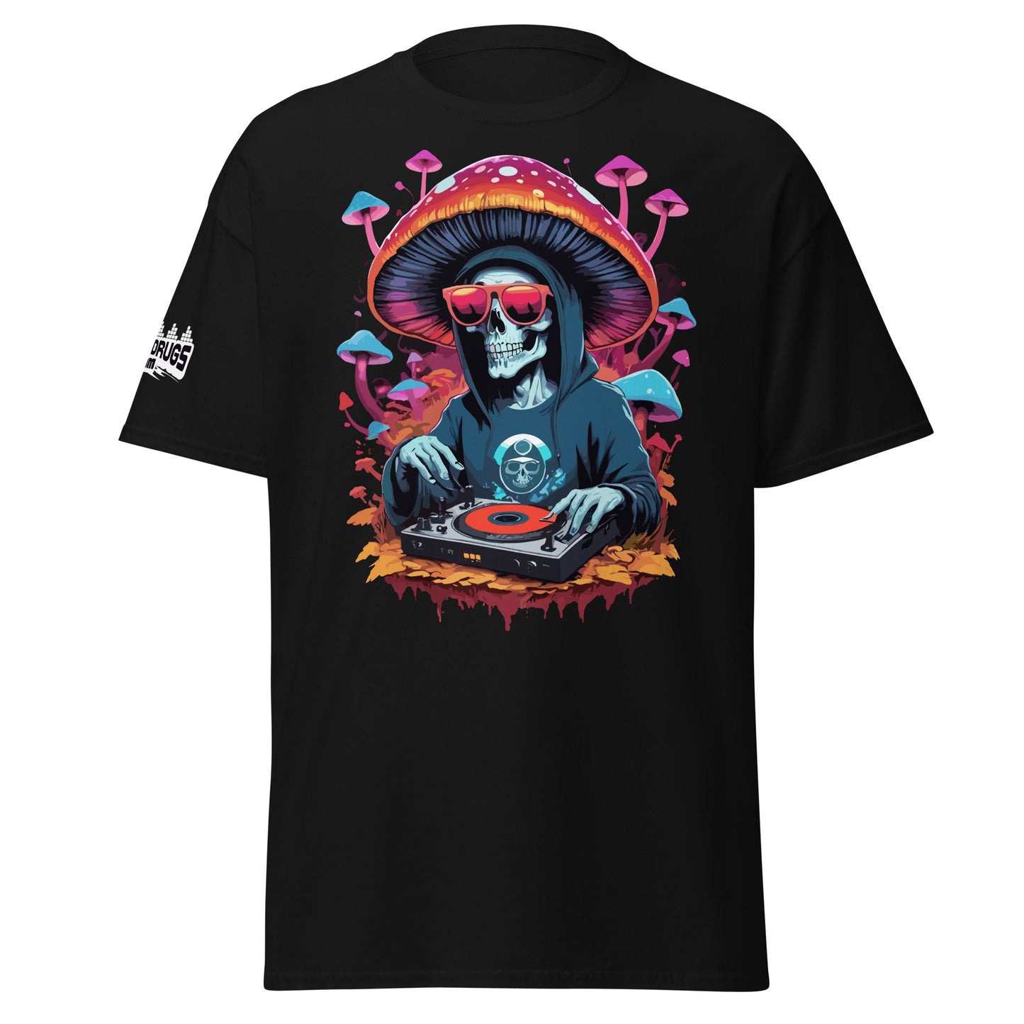 Psychedelic trance outfit with skull design