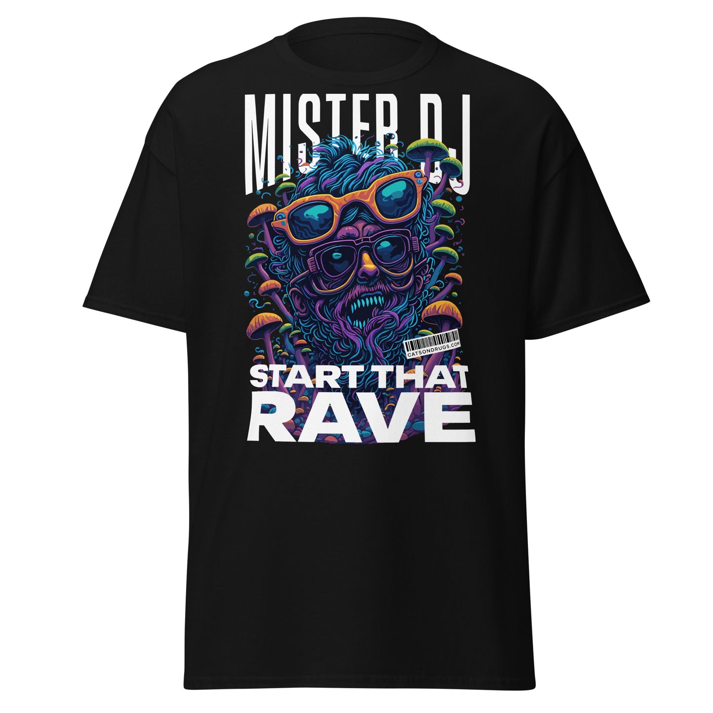 Rave Clothing – Mr DJ Rave Cat front view