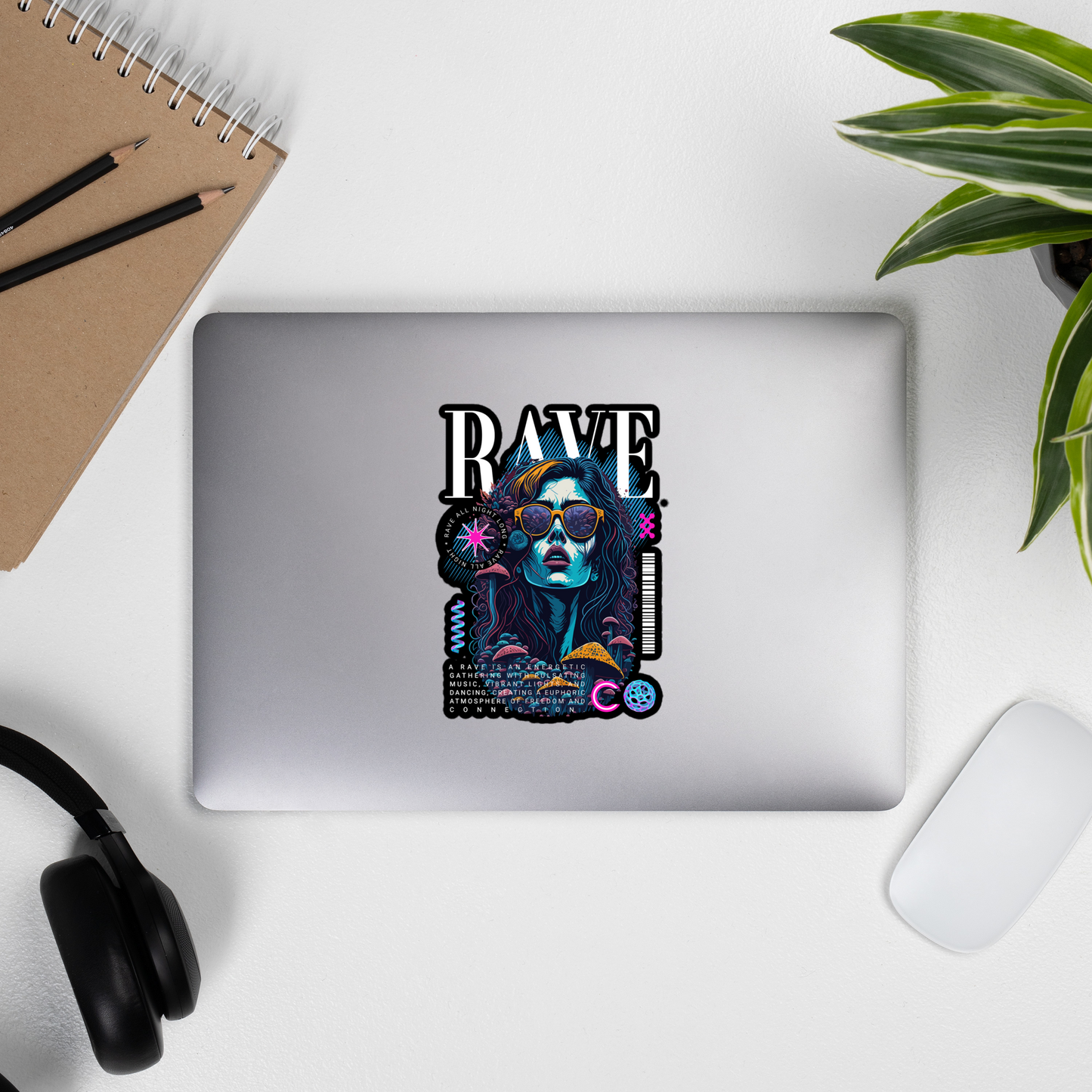 Rave Girl Sticker from catsondrugs.com