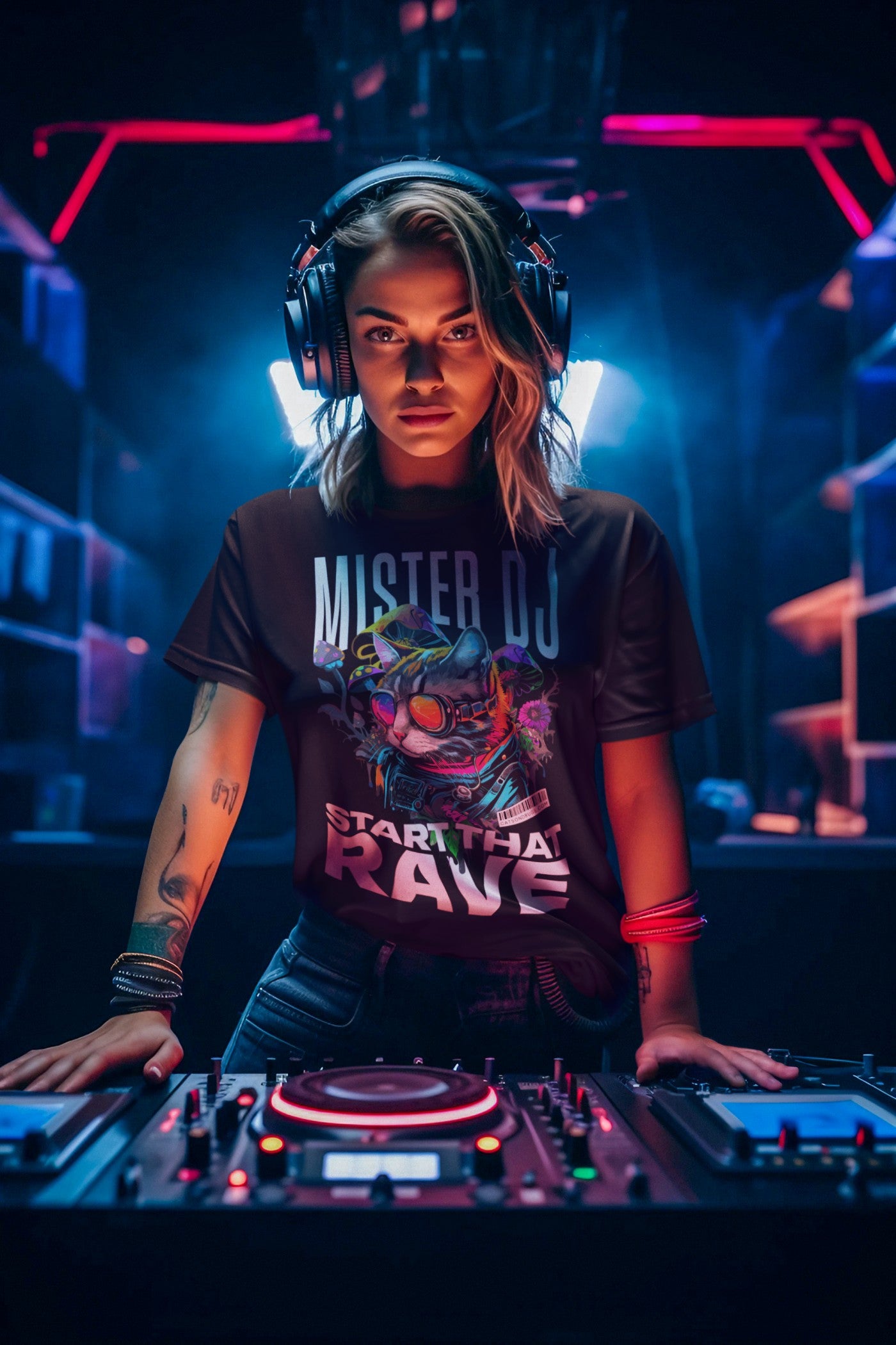 Rave Wear in club lighting,