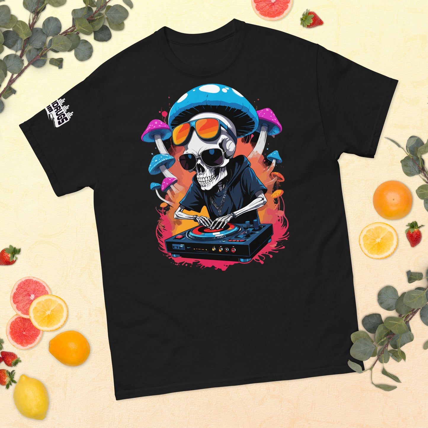 Skull Graphic DJ Outfit T-Shirt for Underground Clubs
