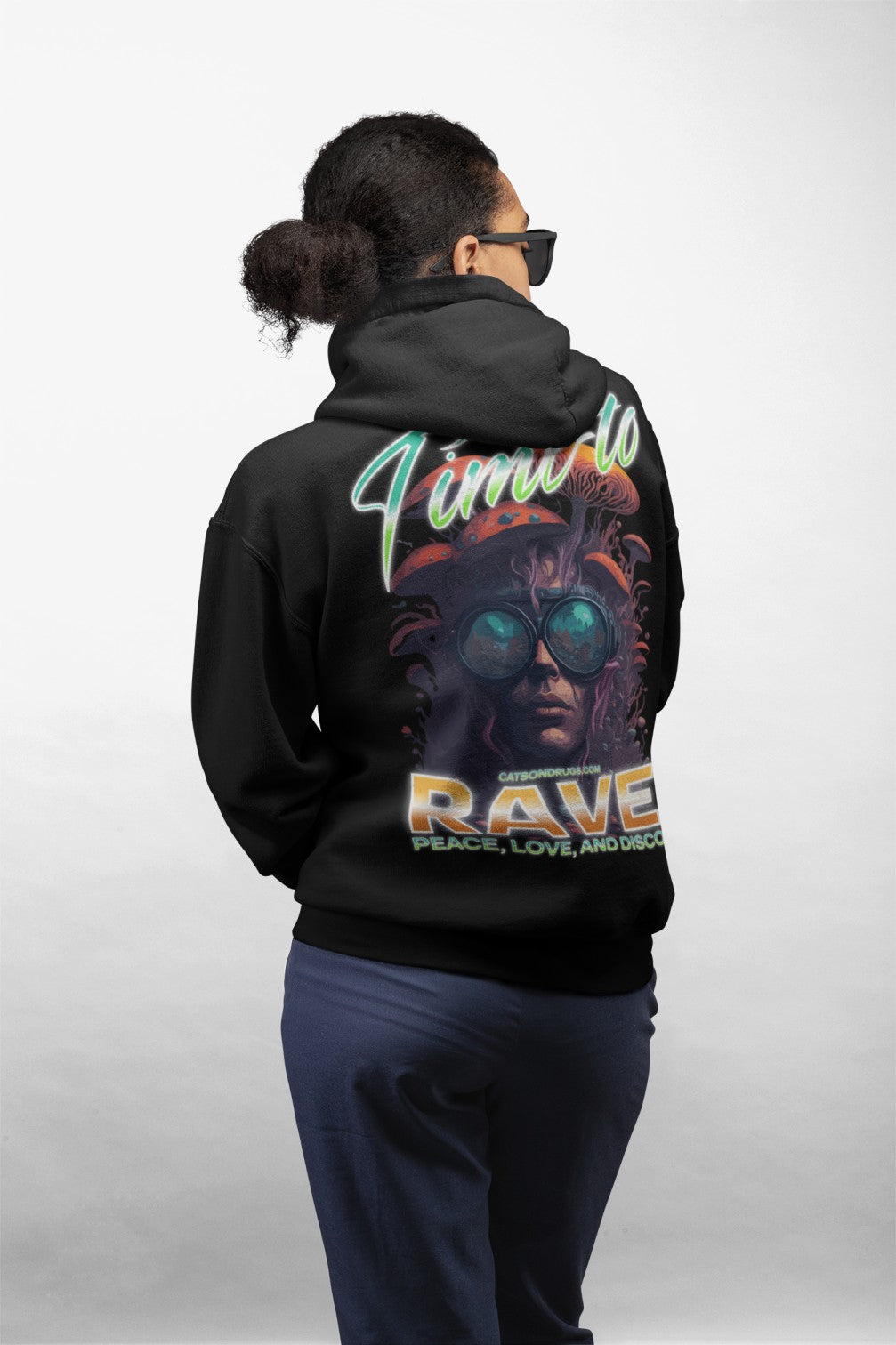 Sudadera Mujer Time to Rave de catsondrugs.com
