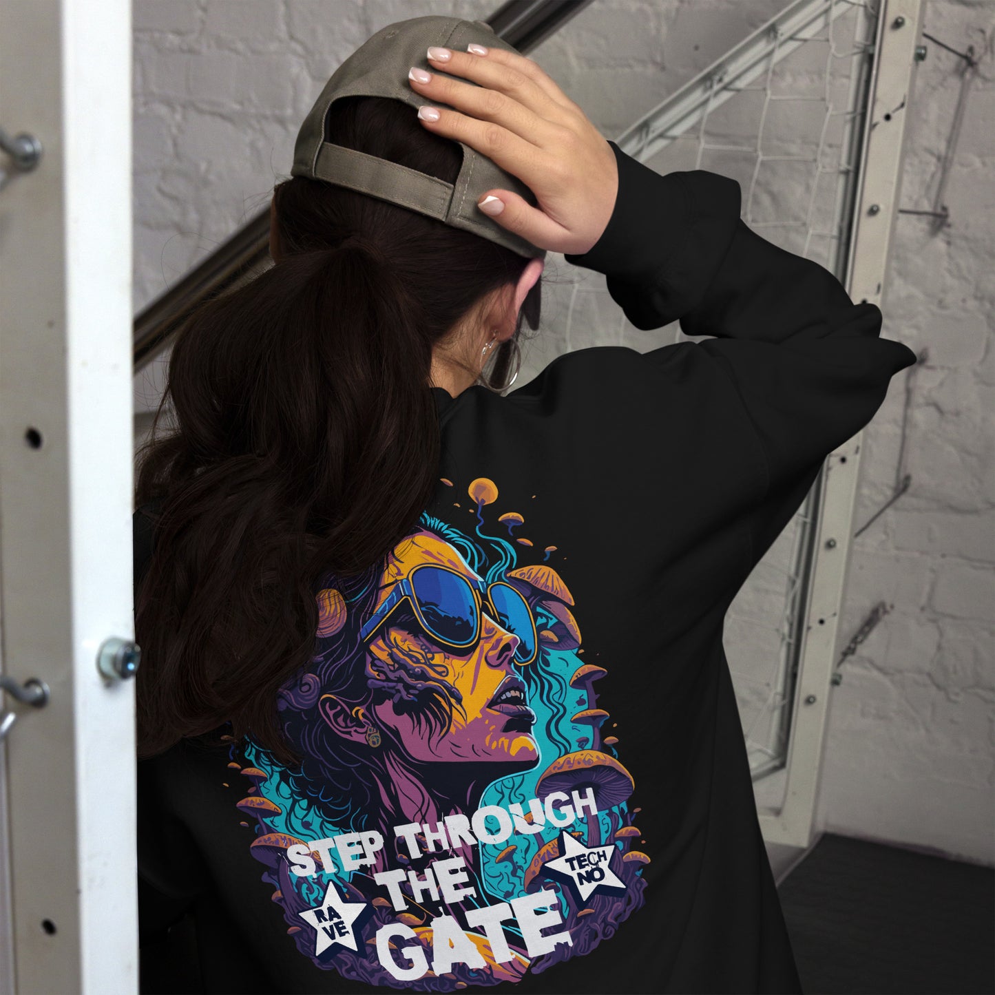 Sudadera techno music de catsondrugs.com
