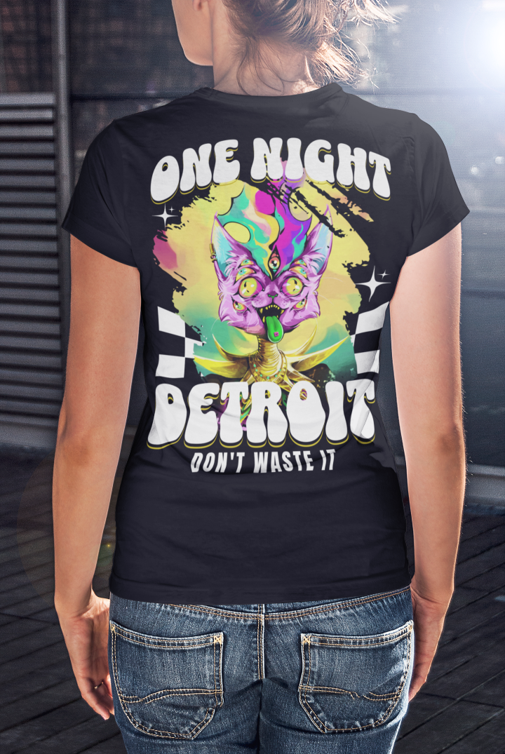 Techno-Shirt ‘One Night in Detroit’ – lässige Festival-Mode