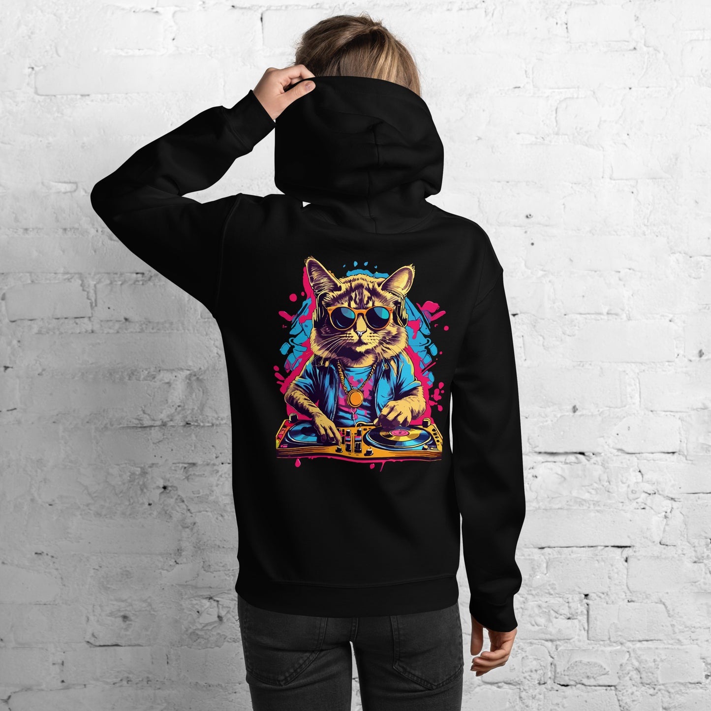 Techno Cat Festival Hoodie – coole Hoodies für Techno Fans