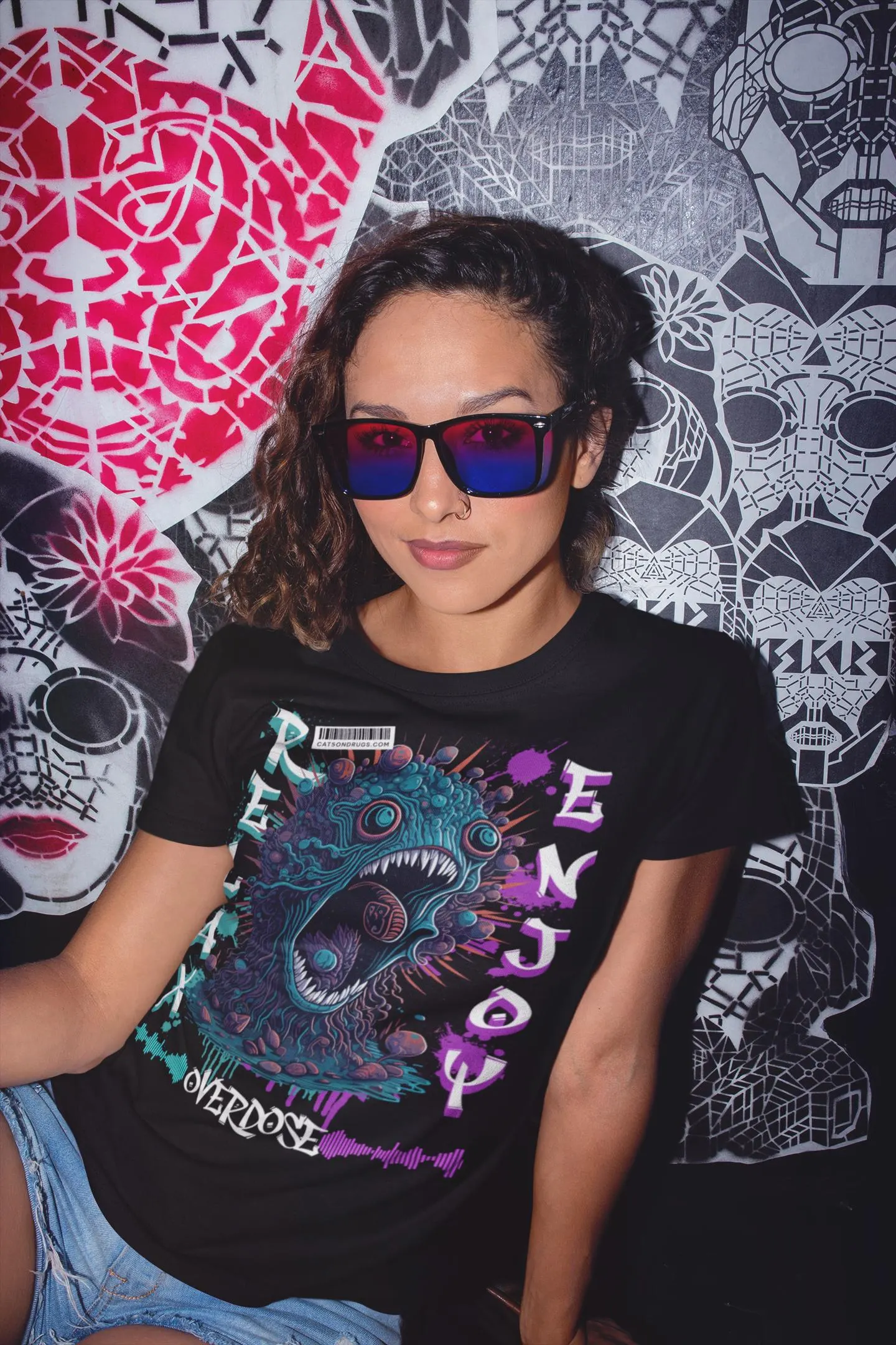 Trippy Festival T-Shirt breathable fabric