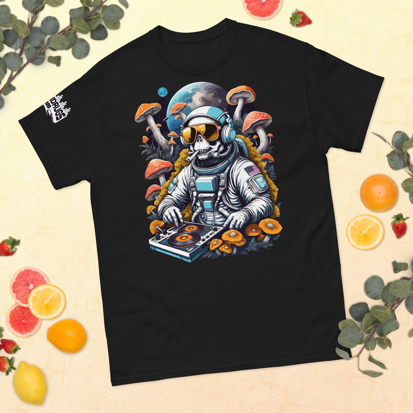 Unique Astronaut Print Tee β Standout DJ Fashion for EDM Events