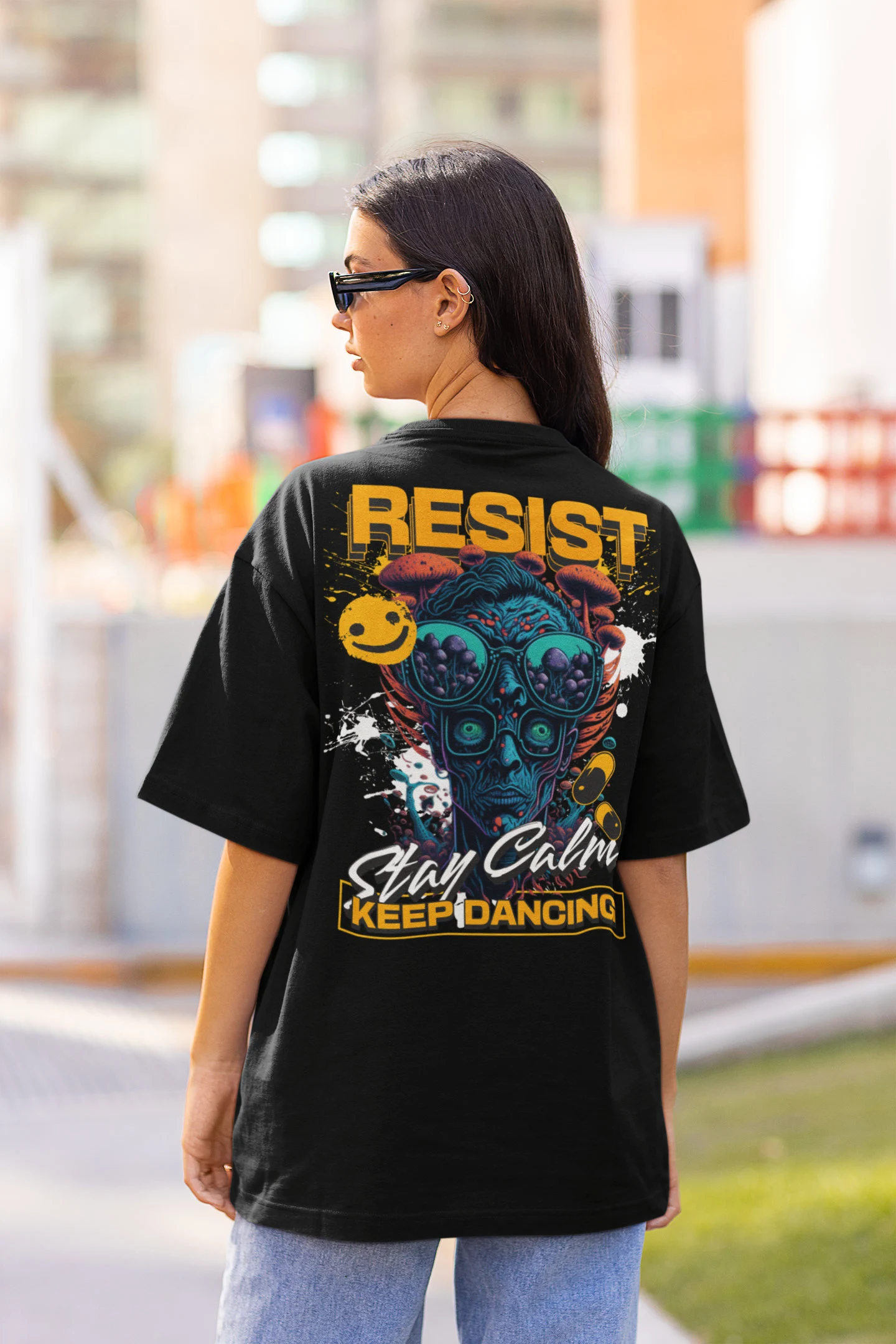 Unisex DJ Wear Cotton T-Shirt with Rave Design