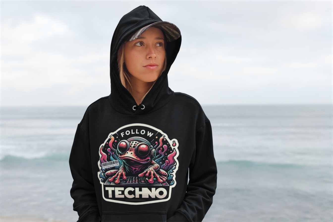 Unisex Trance Clothing hoodie styled for EDM festival outfit