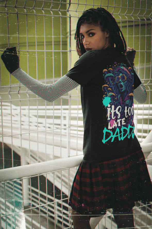Vibrant Acid Wear festival tee – side view