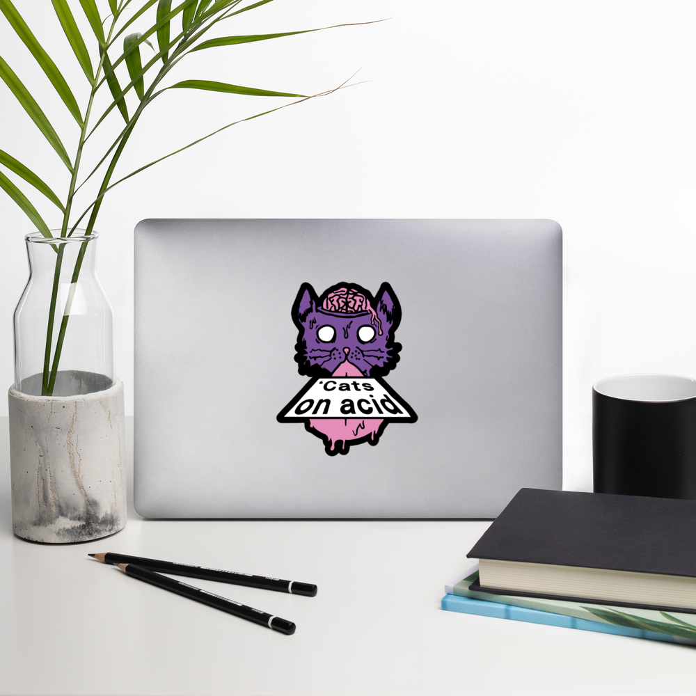 acid house sticker from catsondrugs.com
