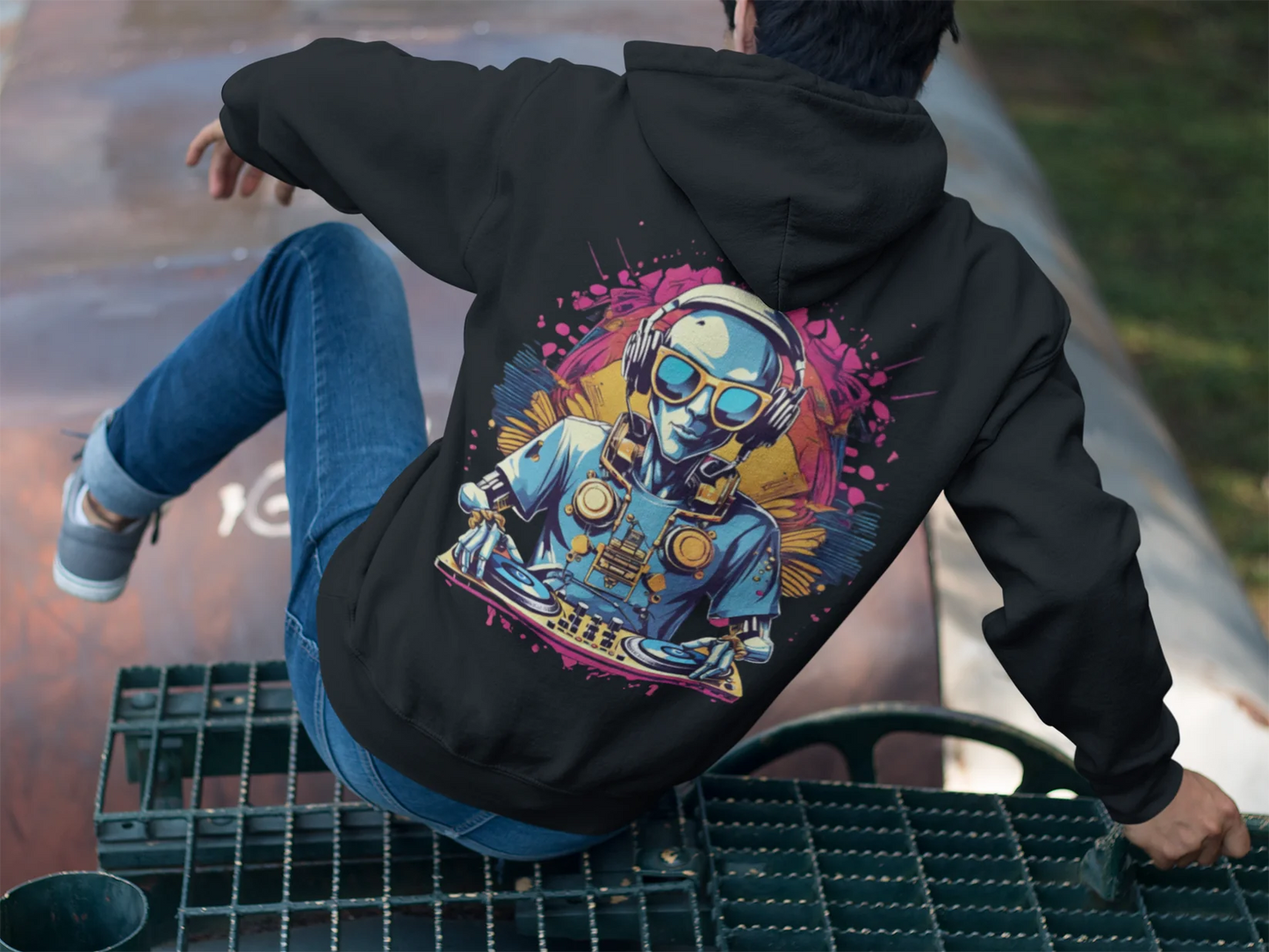 Underground Hoodie | Psychedelic DJ Robot
