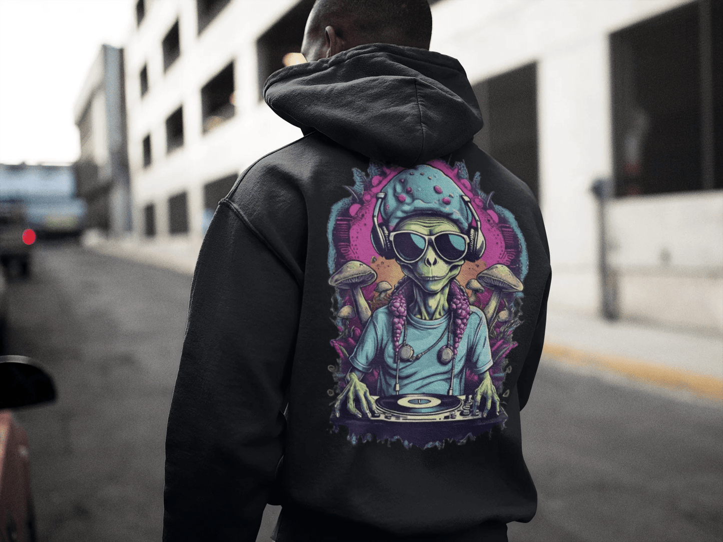 Trippy Hoodie | Techno Alien