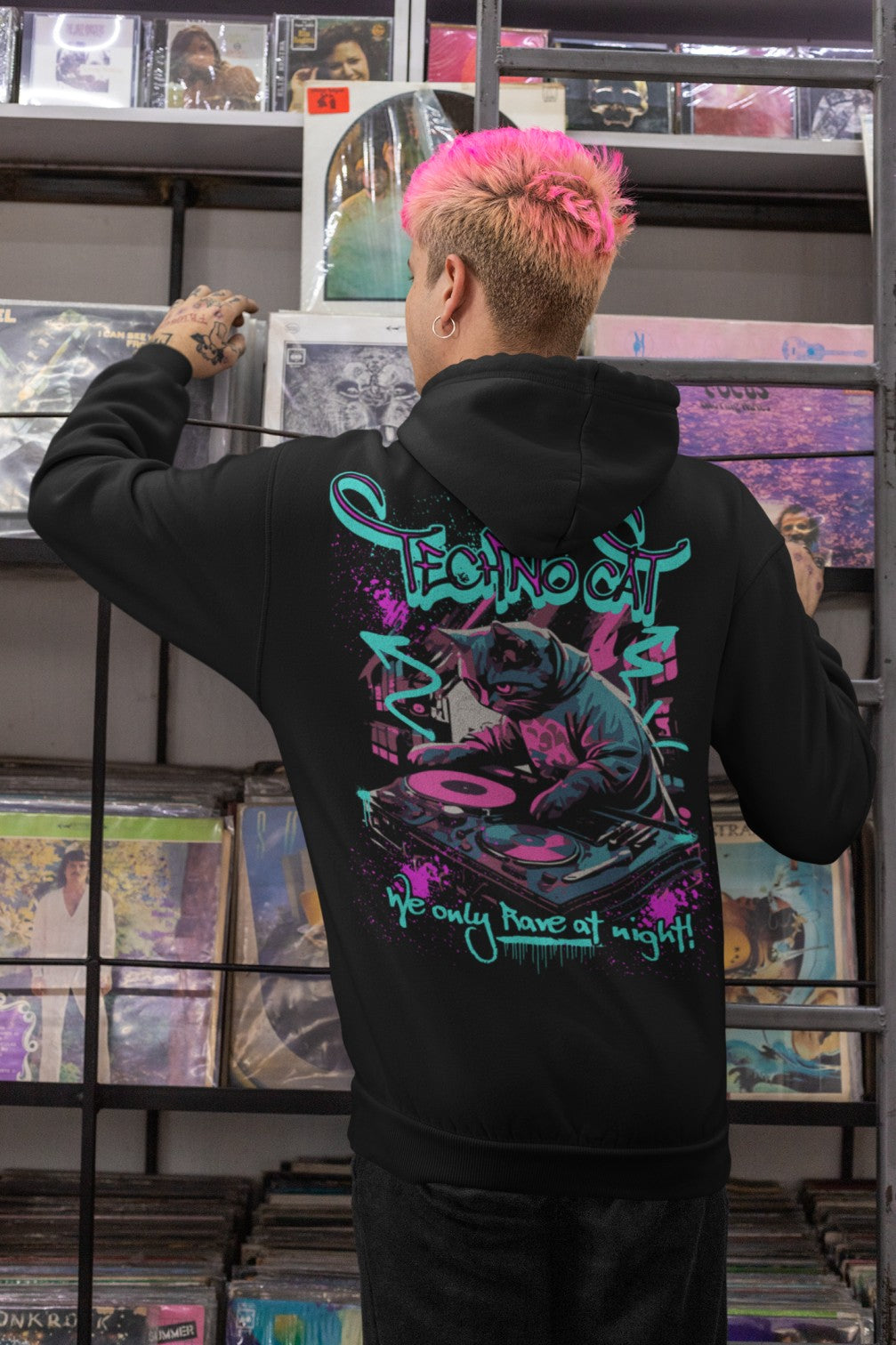 Techno Cat | Festival Hoodie