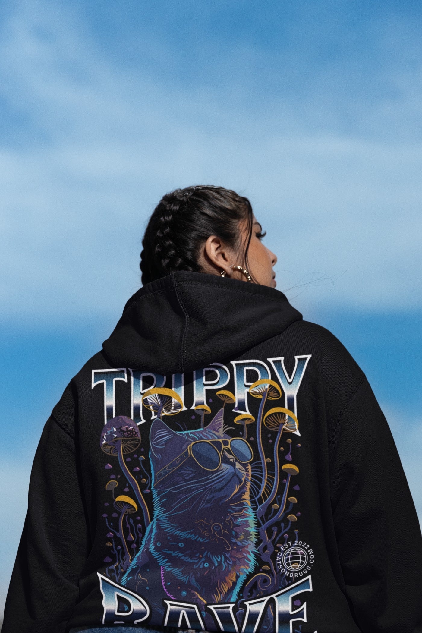 Trippy Rave Cat | Sudadera Trippy