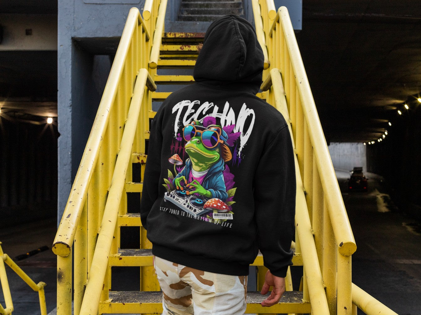 Techno Frog | Trippy Hoodie