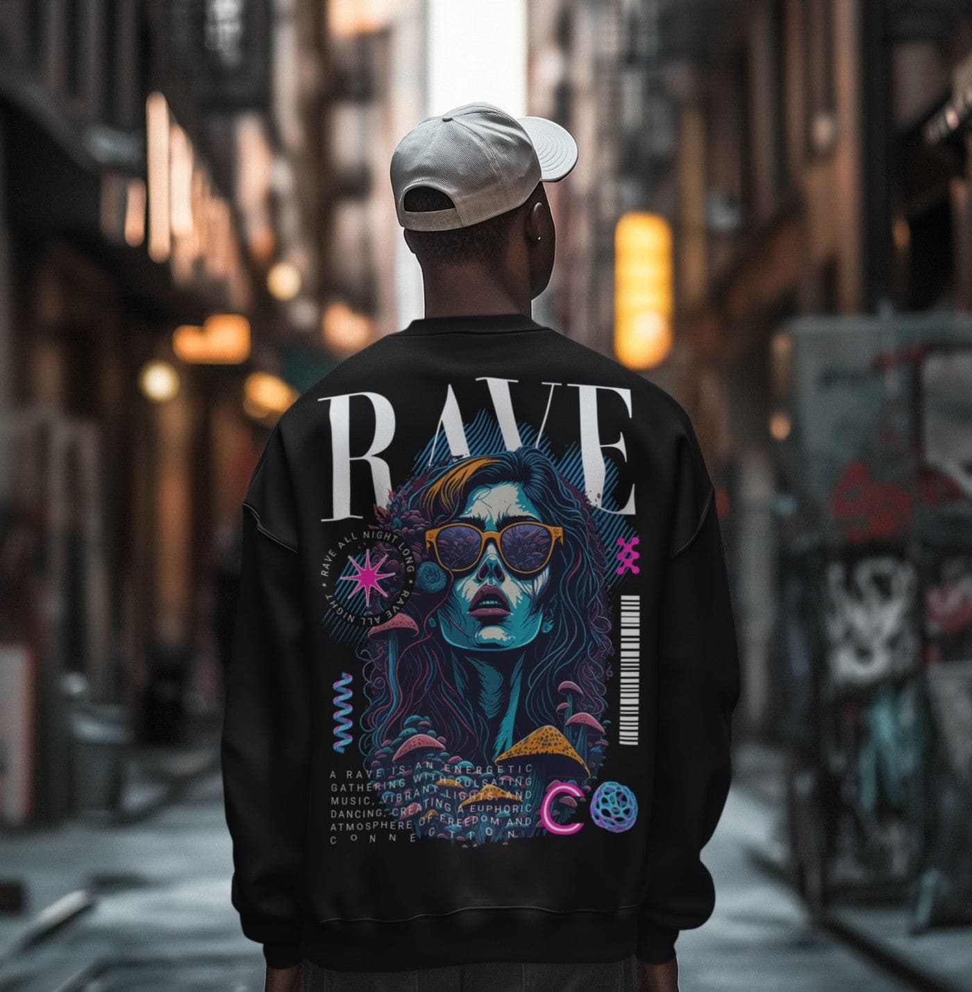 Rave Cover Girl | Techno Sweatshirt