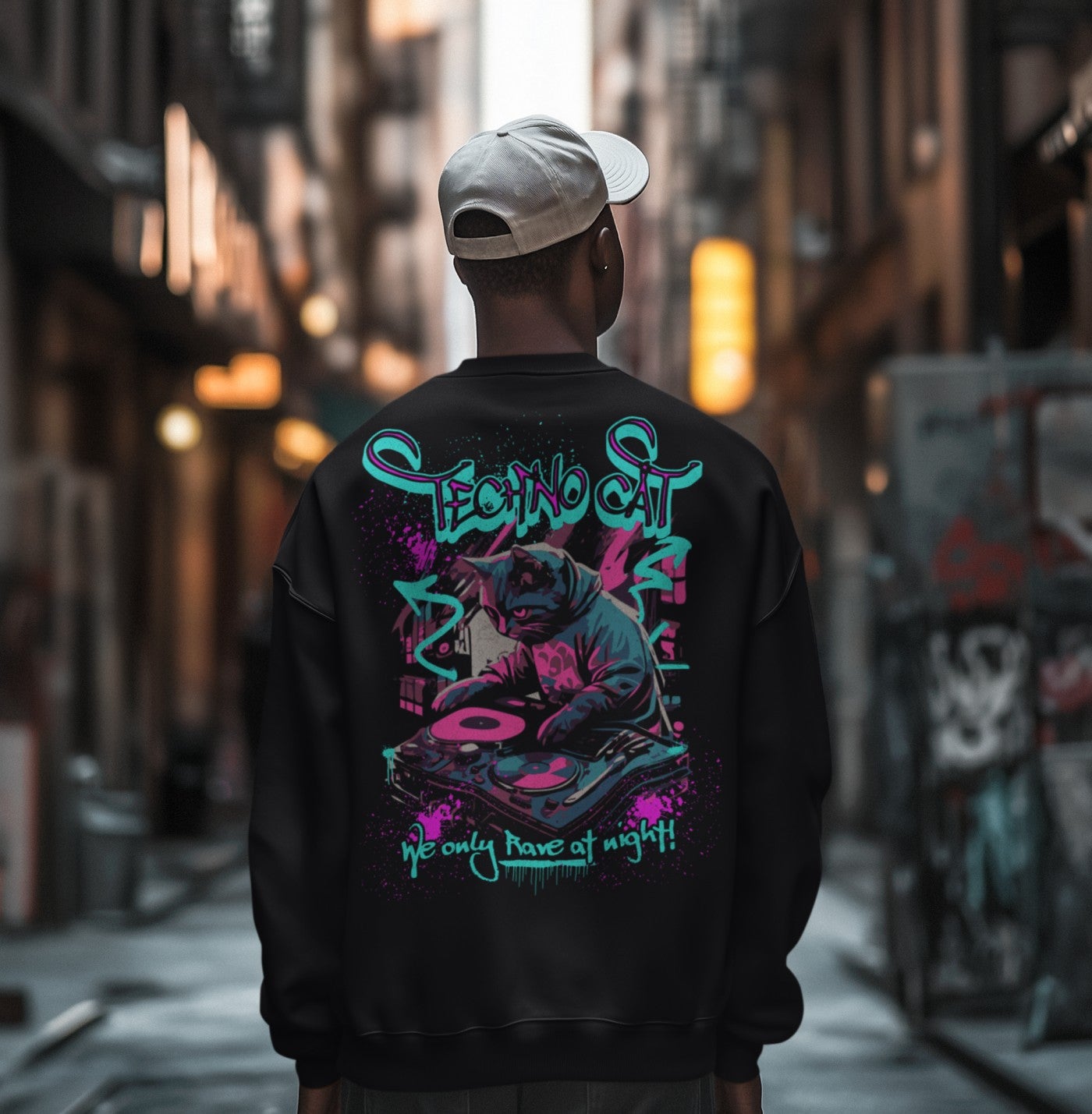 Rave Sweatshirt | Techno Cat