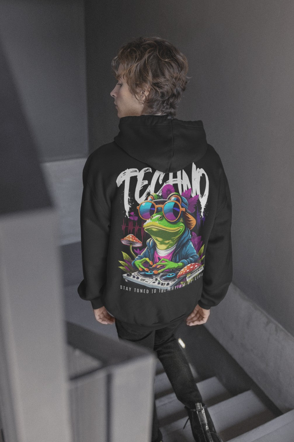Techno Frog | Trippy Hoodie