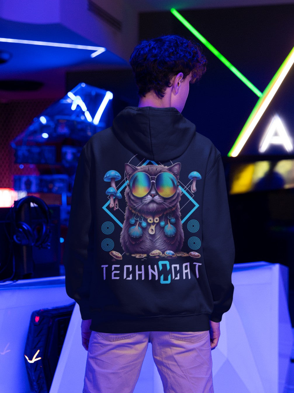 Diamond Techno Cat | Sudadera EDM