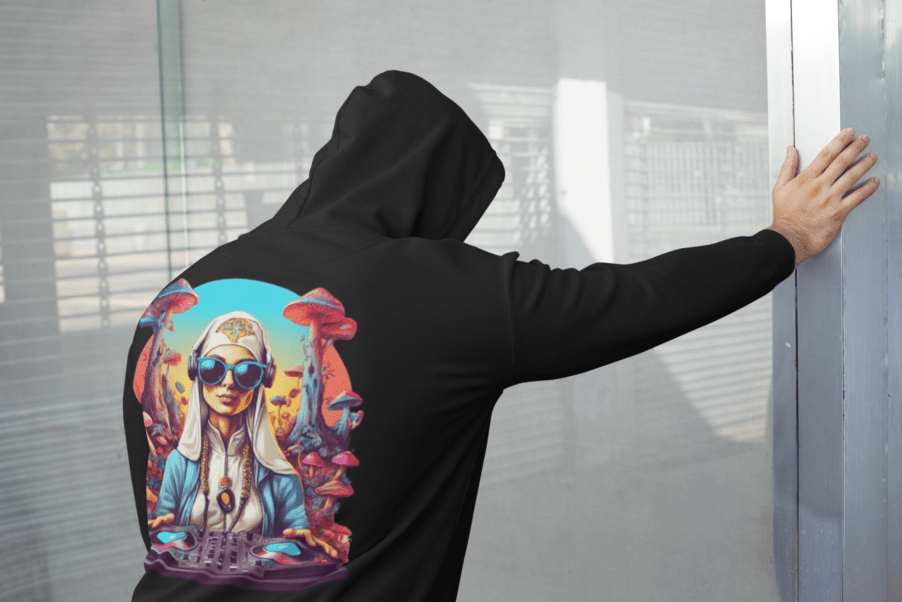 EDM Hoodie | Psychedelic Dj Nun