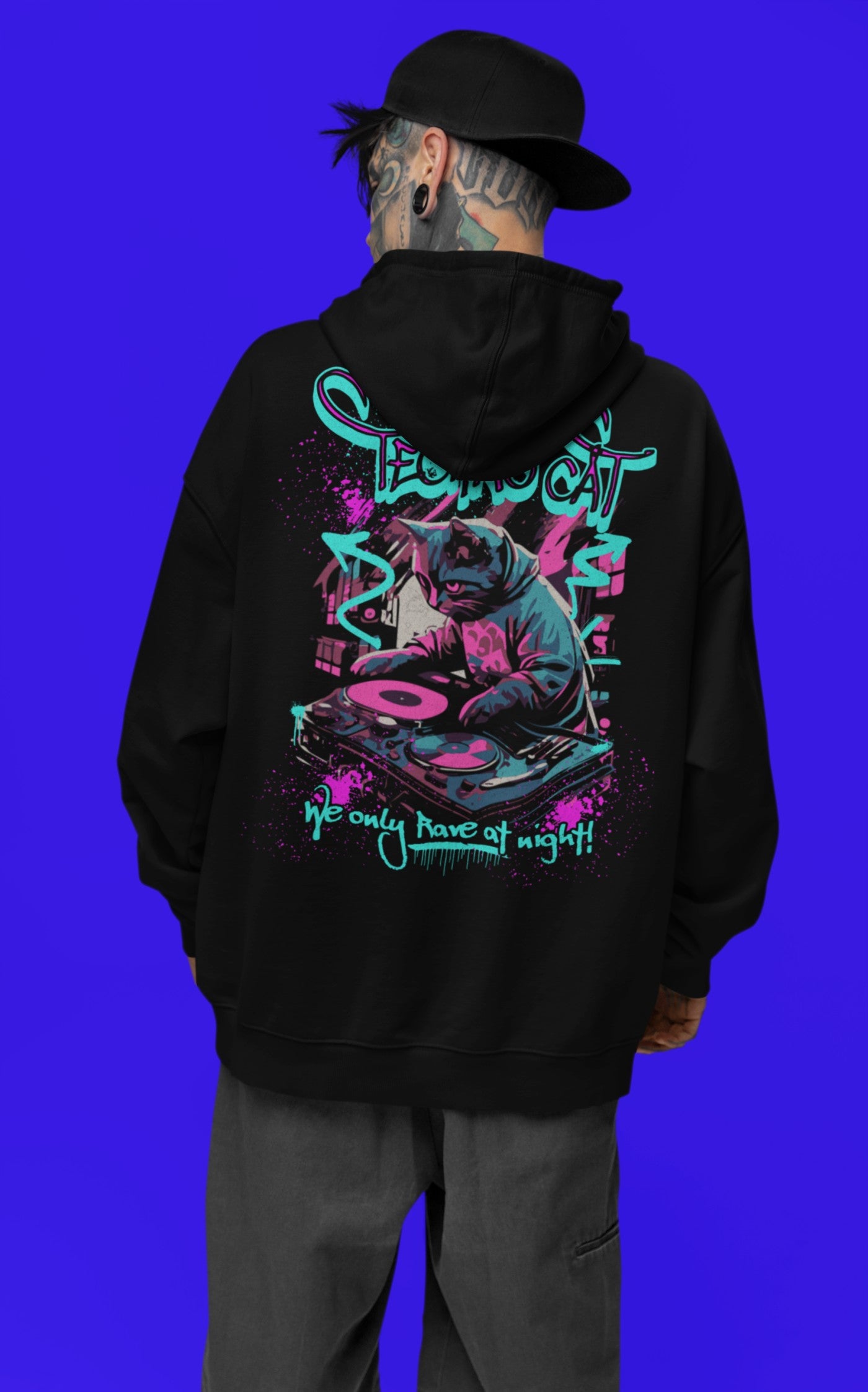 Techno Cat | Festival Hoodie