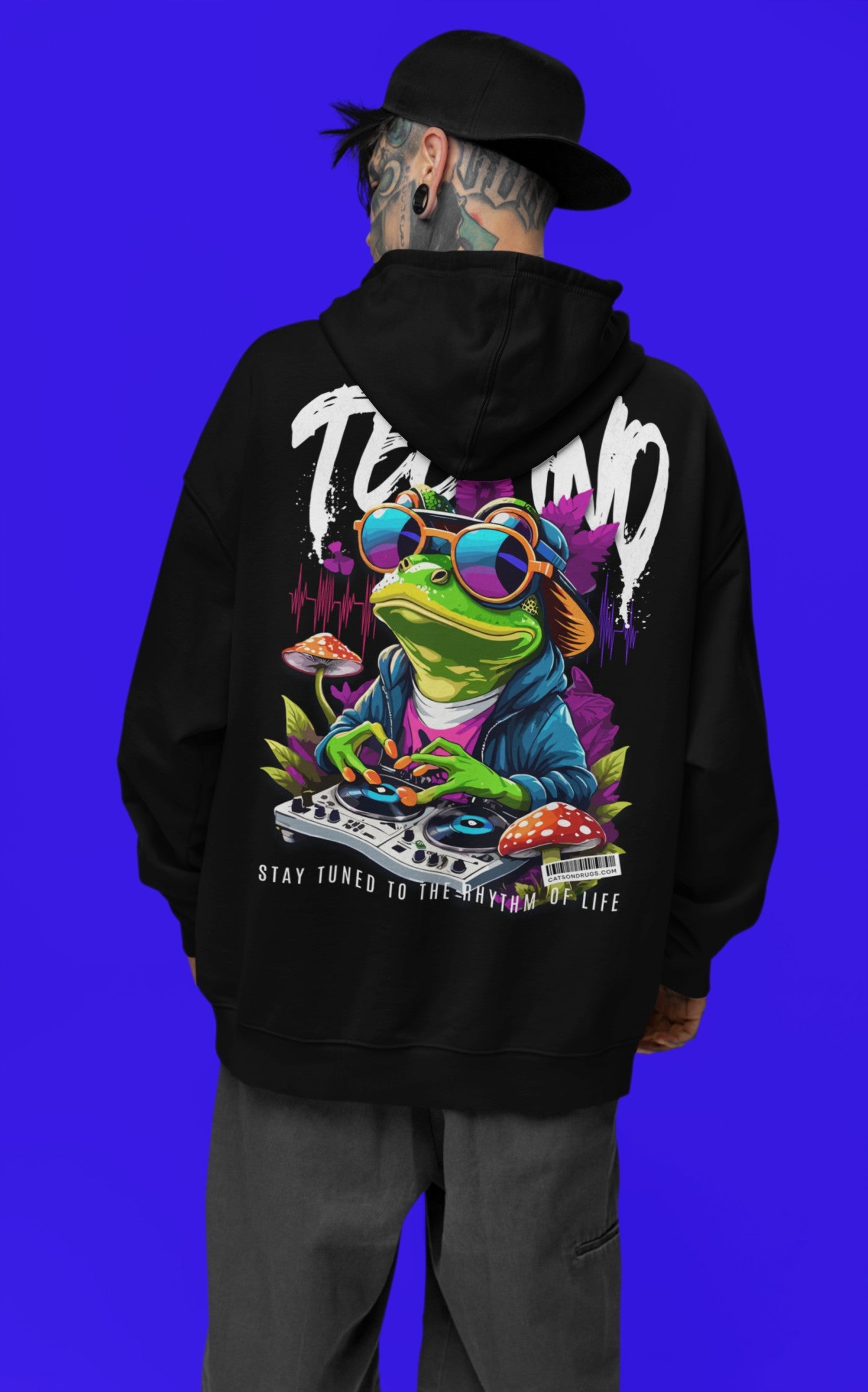 Techno Frog | Trippy Hoodie