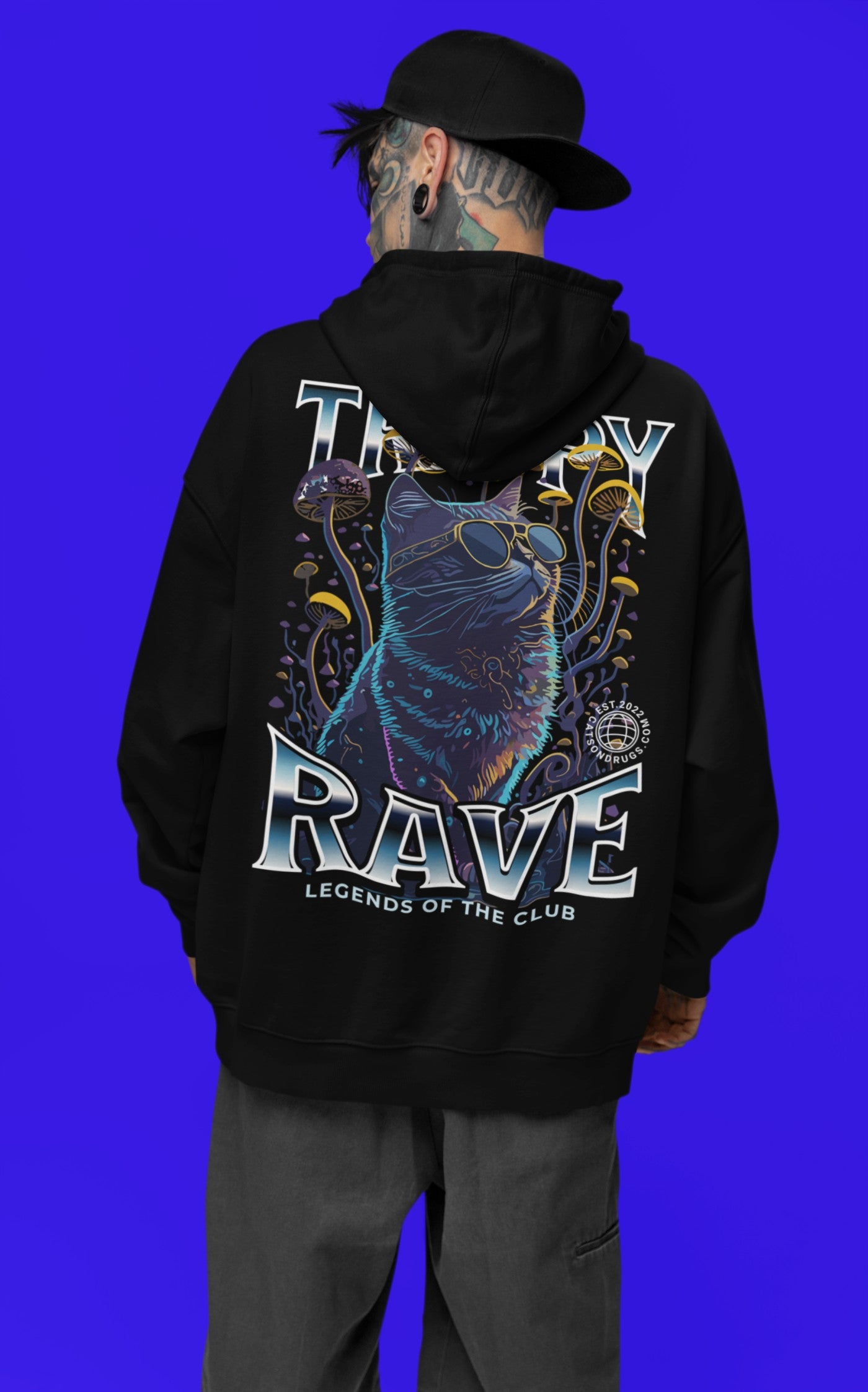 Trippy Rave Cat | Sudadera Trippy