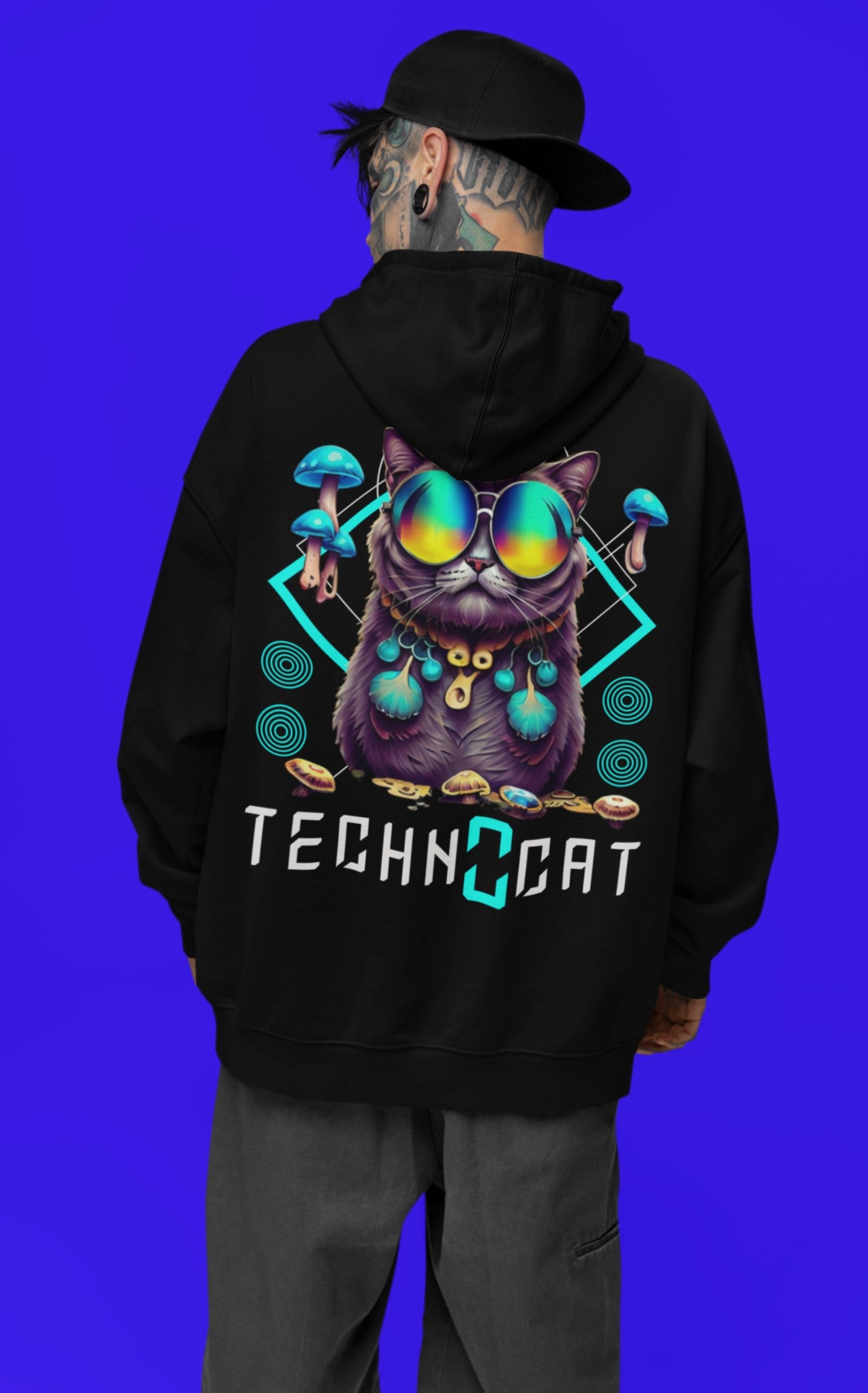Diamond Techno Cat | Sudadera EDM