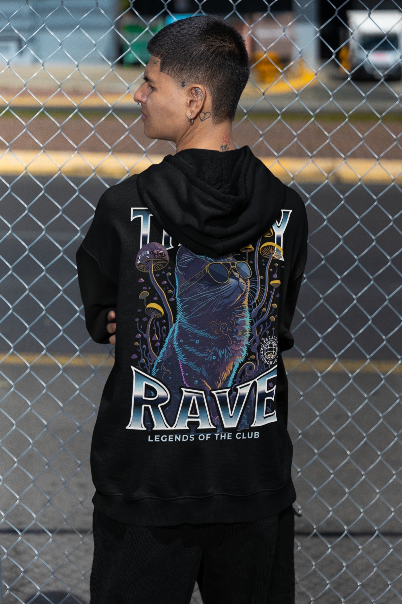 Trippy Rave Cat | Sudadera Trippy