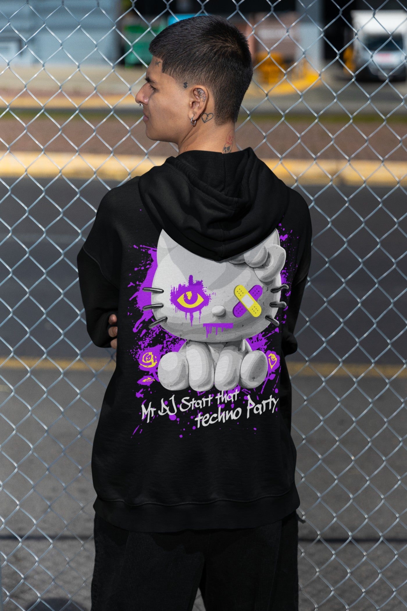 Festival Hoodie | Techno Cat