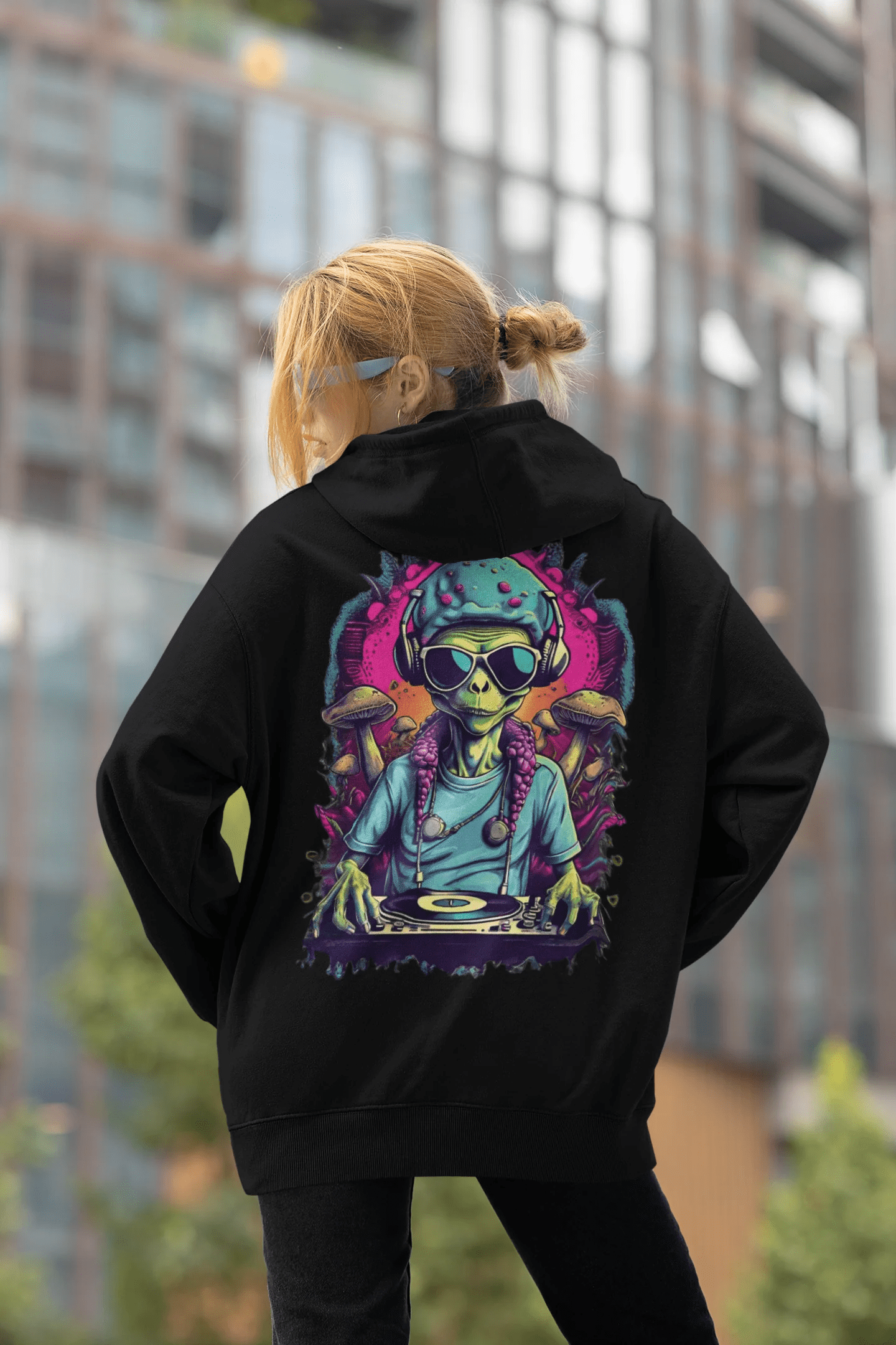 Trippy Hoodie | Techno Alien