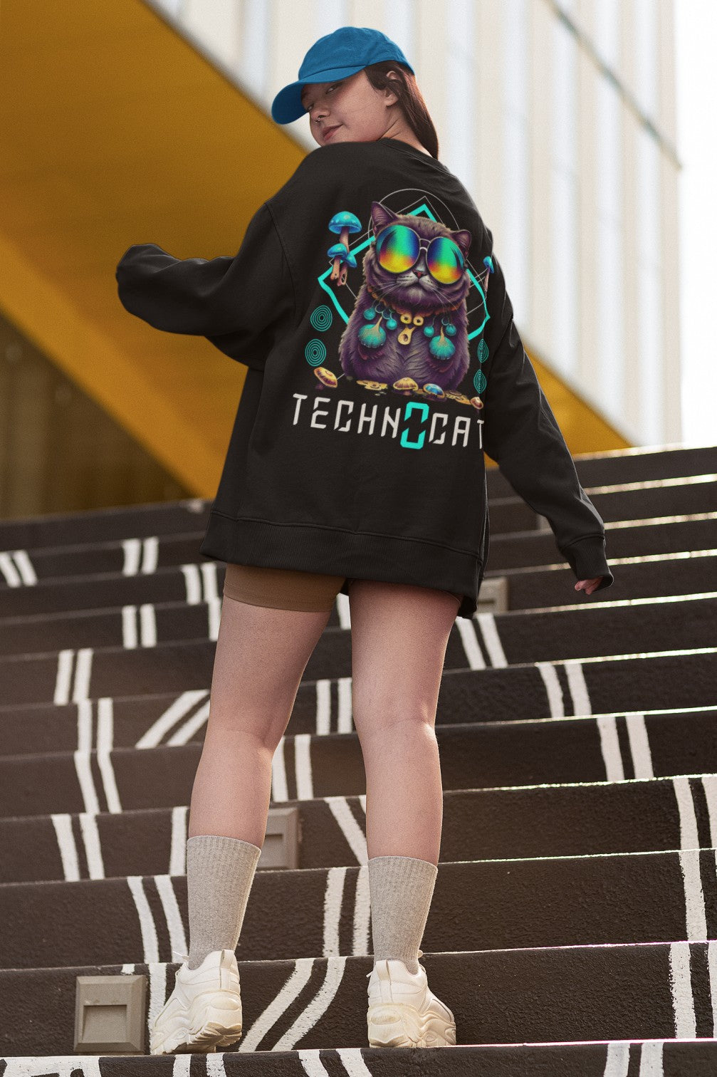 Diamond Techno Cat | Rave Sweatshirt
